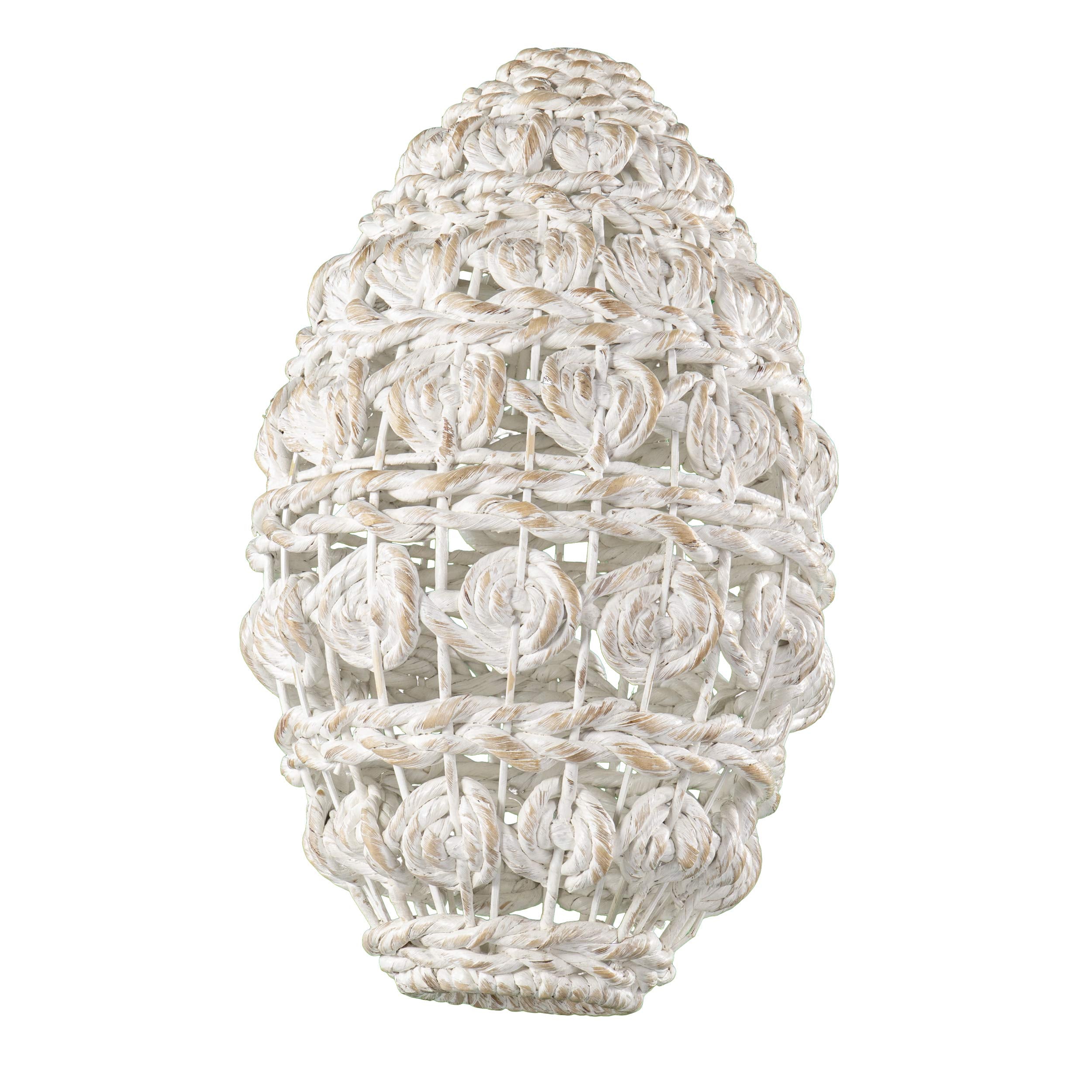 Sei Furniture Rosemill Whitewash Pendant Shade - Stylish Iron Light Fixture