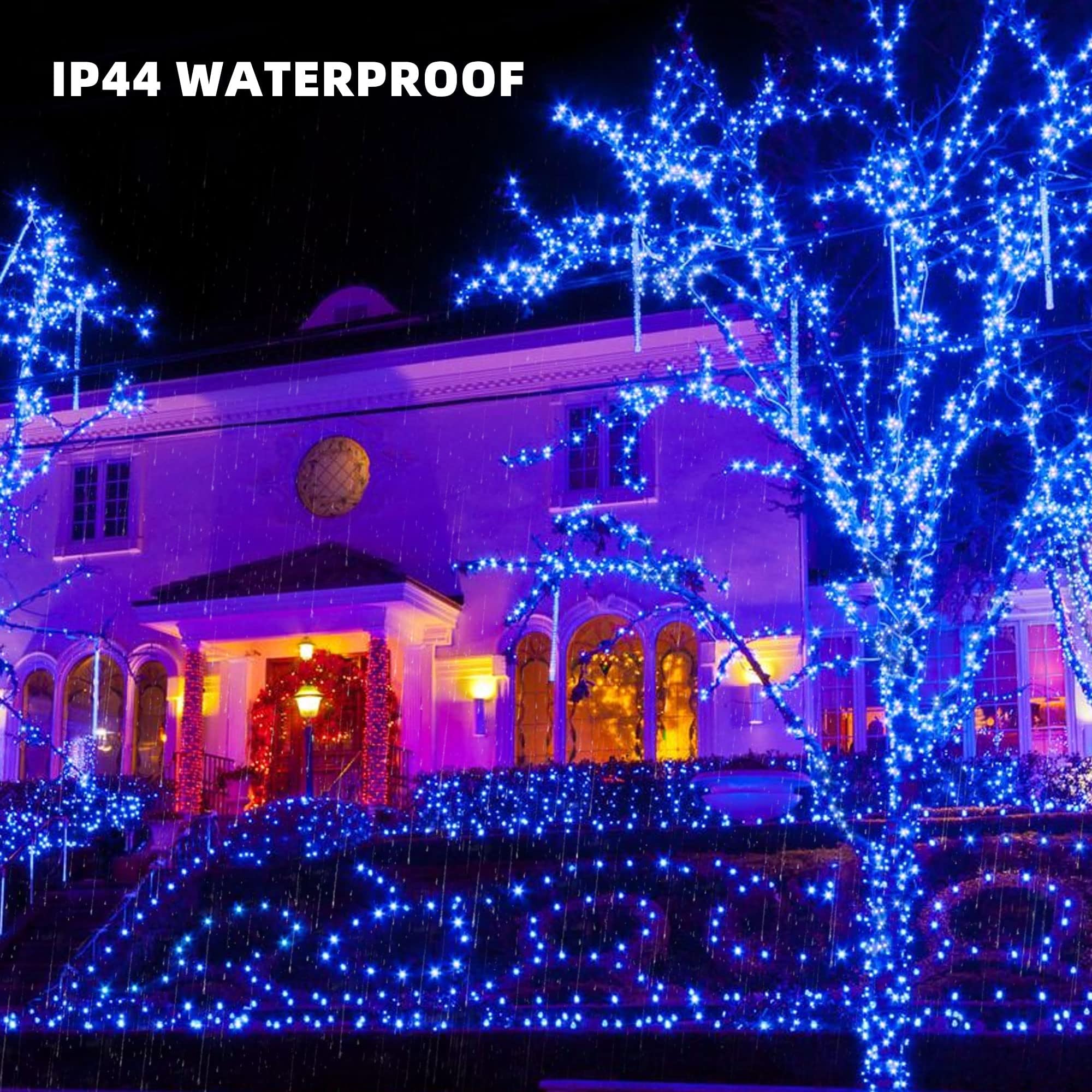 TW SHINE Christmas Lights, 200 LED, 66FT Waterproof Outdoor Indoor Decor, Blue, Model HB-200COI