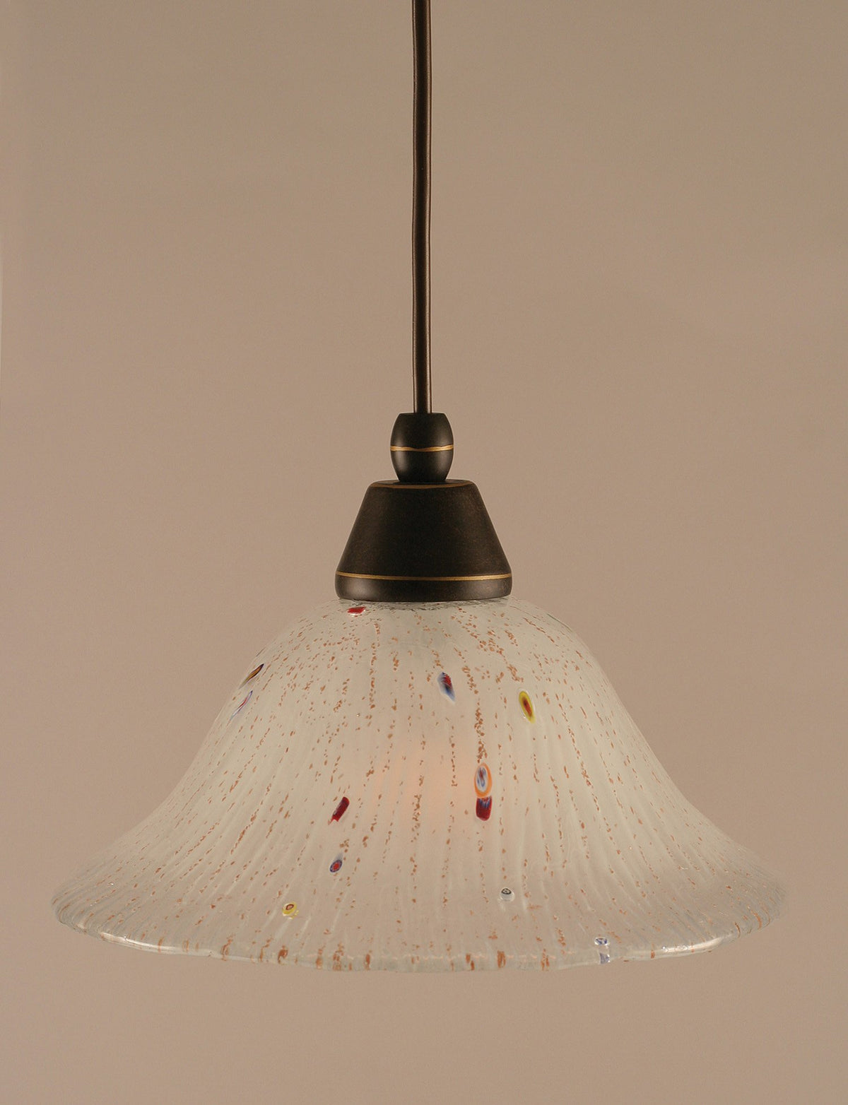 Toltec Lighting 1 Light Mini Pendant In Dark Granite (22-Dg-731)