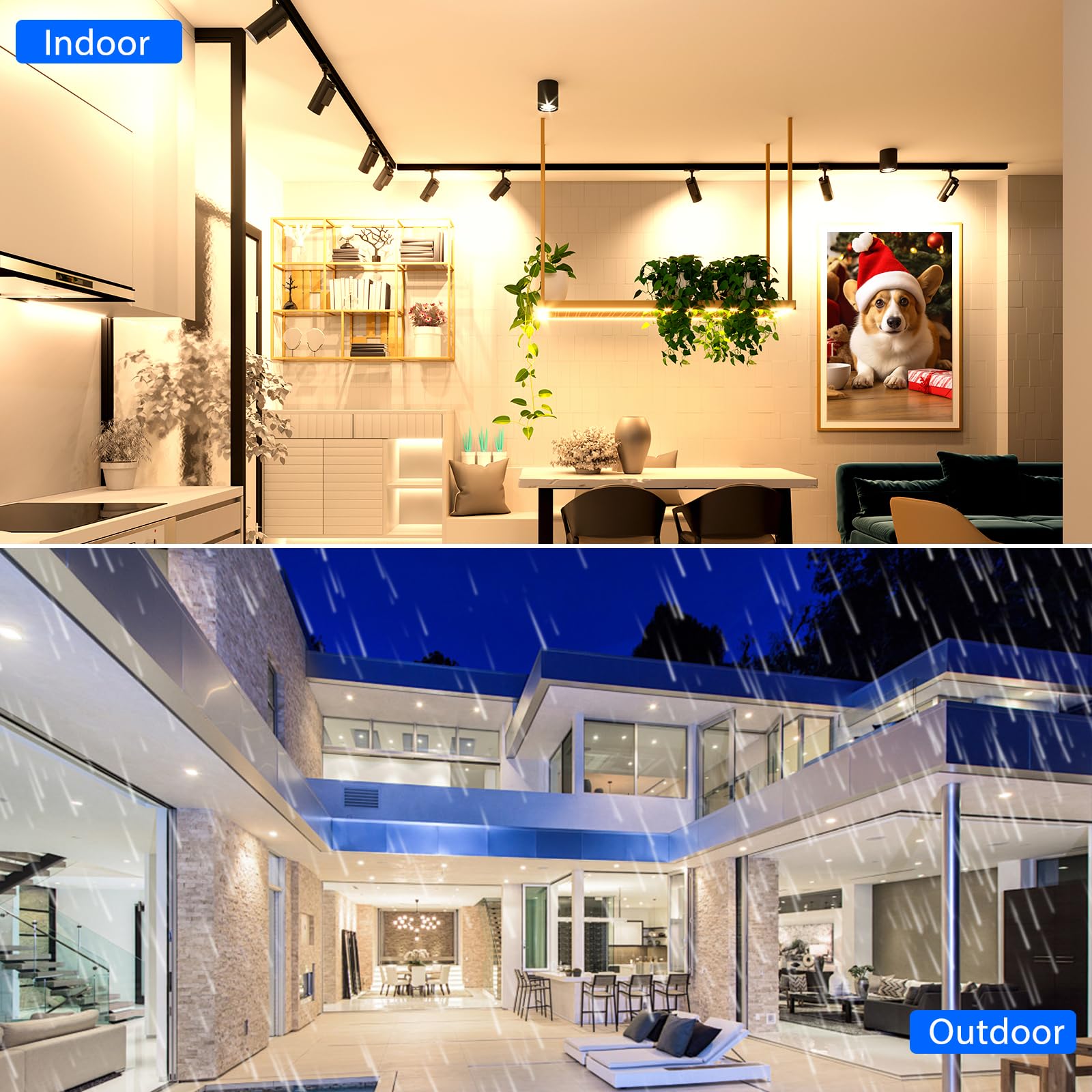 E ENERGETIC LIGHTING PAR20 LED Bulbs 50W Equivalent 5W Dimmable 4 Pack, Warm White 3000K, E26 Medium Base, 460 L