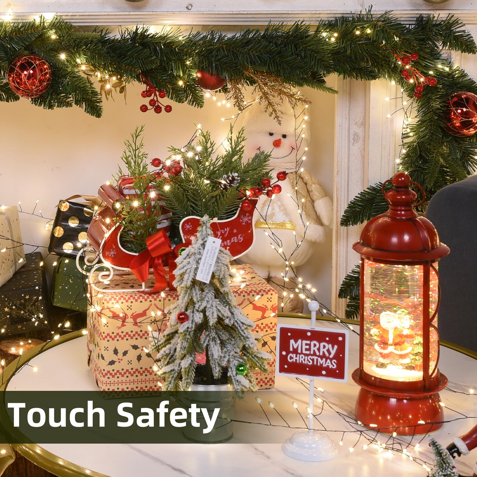 Lycklig Fairy Lights Plug In 65Ft 1000Led Warm Christmas Wreath Twinkle Lights With Timer Remote Waterproof Fire er Firefly Cluster String Light For Bedroom Graland Party Tree Decor Black Wire