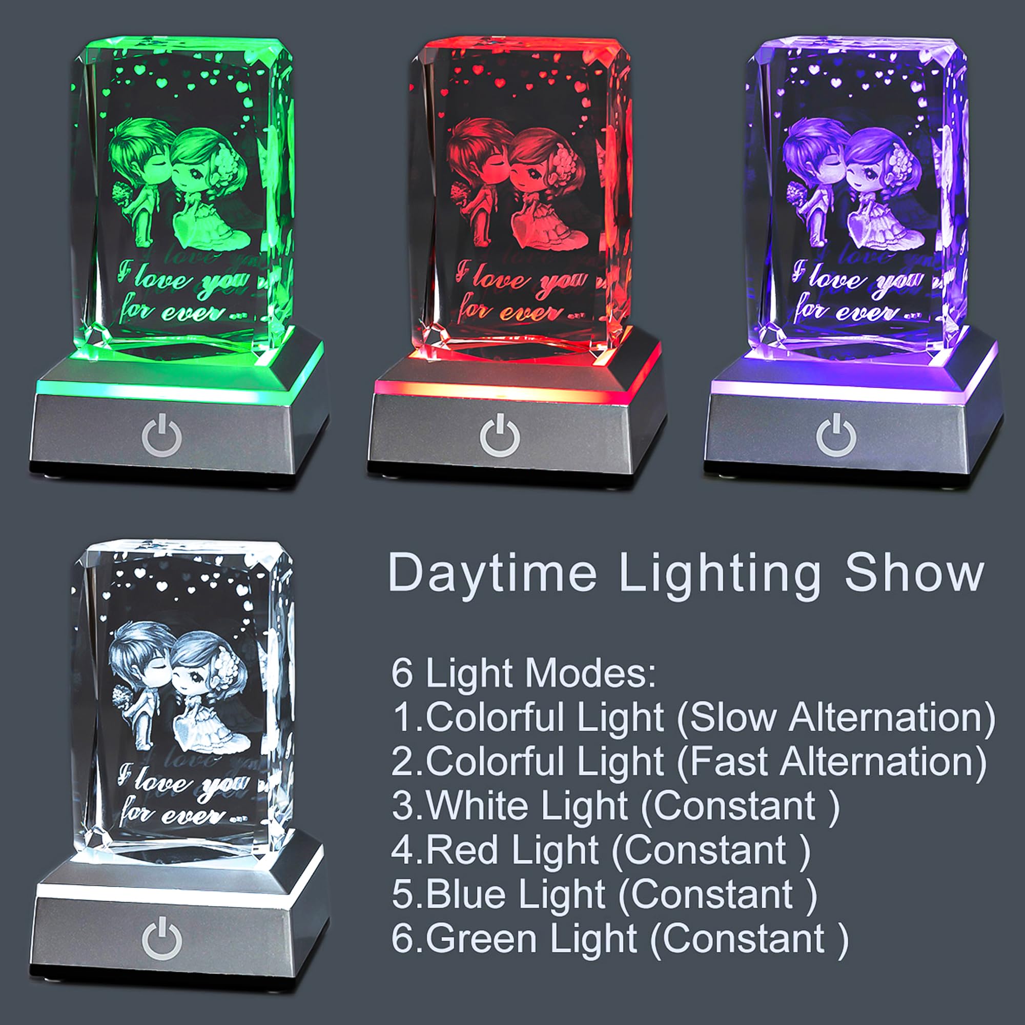 hochance 3D Nightlight, Sweetheart Crystal, Multicolor, Model: Sweetheart, Size: A-Sweetheart, Perfect for Gifts