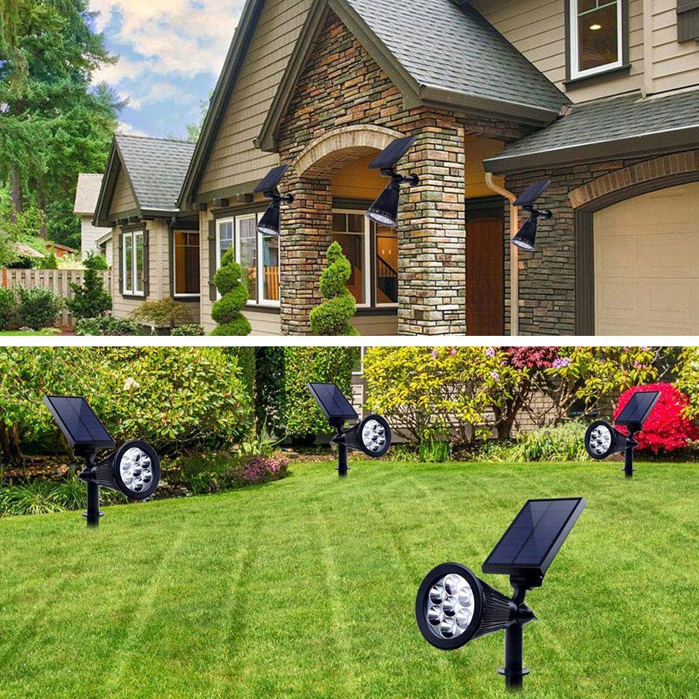 Solar Lights Outdoor Colored Waterproof 7 LED Color Changing Solar Spot Lights Landscape Spotlight for Yard Garden Patio Lawn 2