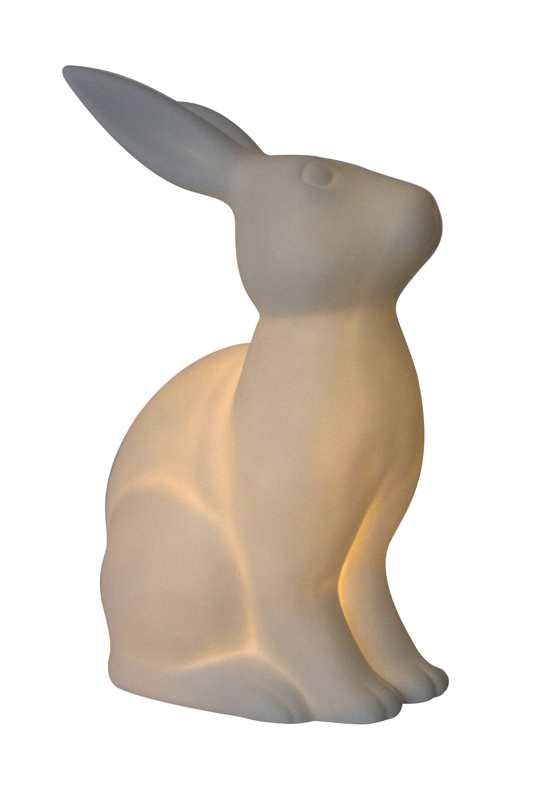 Simple Designs Bunny Rabbit Table Lamp, White Porcelain, Model LT3058-WHT, Ceramic Material