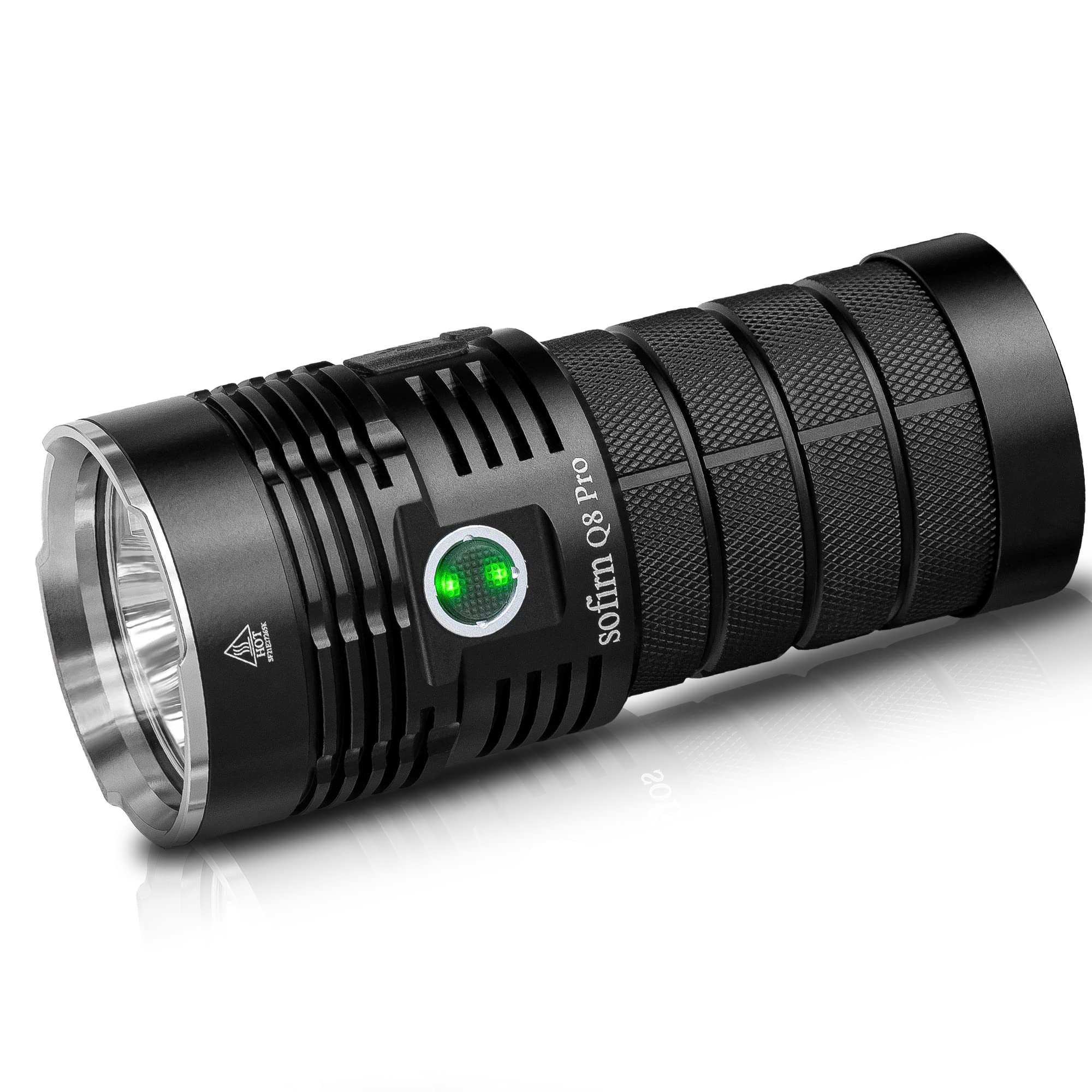 Sofirn Q8 Pro Rechargeable 11000 Lumen Flashlight, Super Bright with 4 x LED, Max 400 Meters Beam Distance, Powerful for Camping