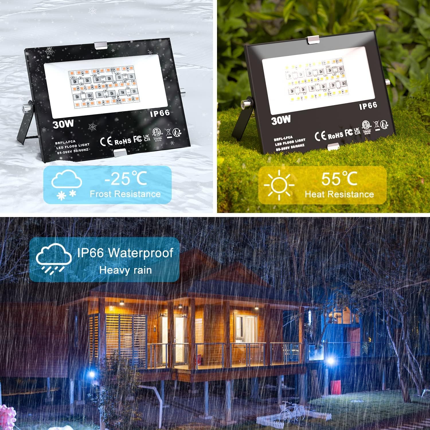 Led Flood Lights Rgb Color Changing 300W Equivalent Outdoor  30W Bluetooth Smart Rgb Floodlight App Control  2700K&16 Million Colors For Garden Stage Lighting 4 Pack With Metal Ground Spikes Stakes
