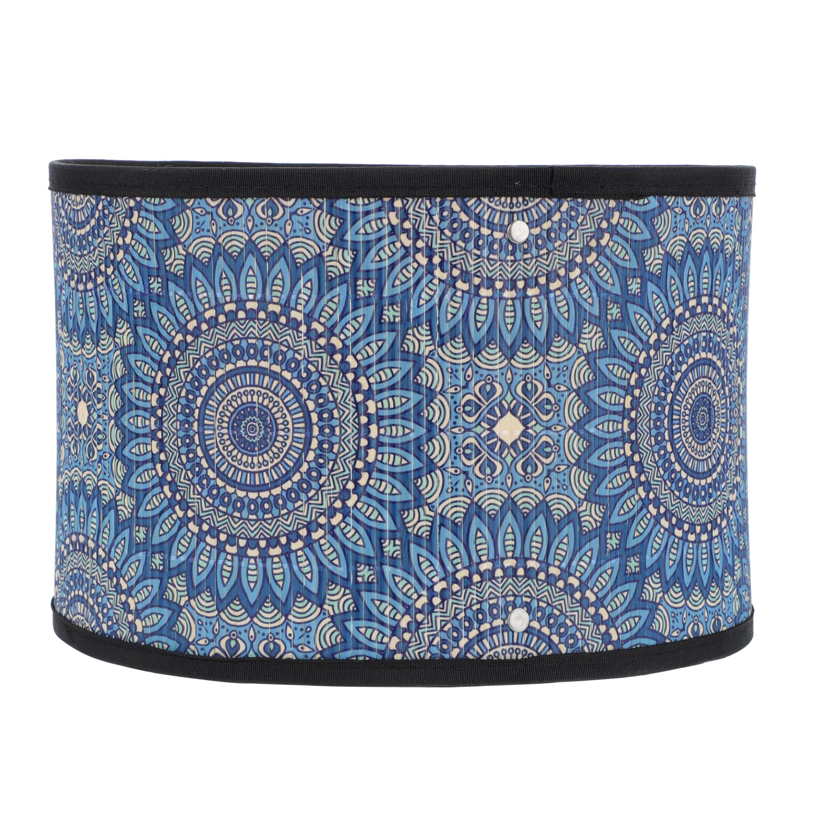 Uonlytech Bamboo Lamp Shade Metal Clip On Bulb Barrel Light Covers Vintage Mandala Chandelier Protector for Table Chandelier Wal