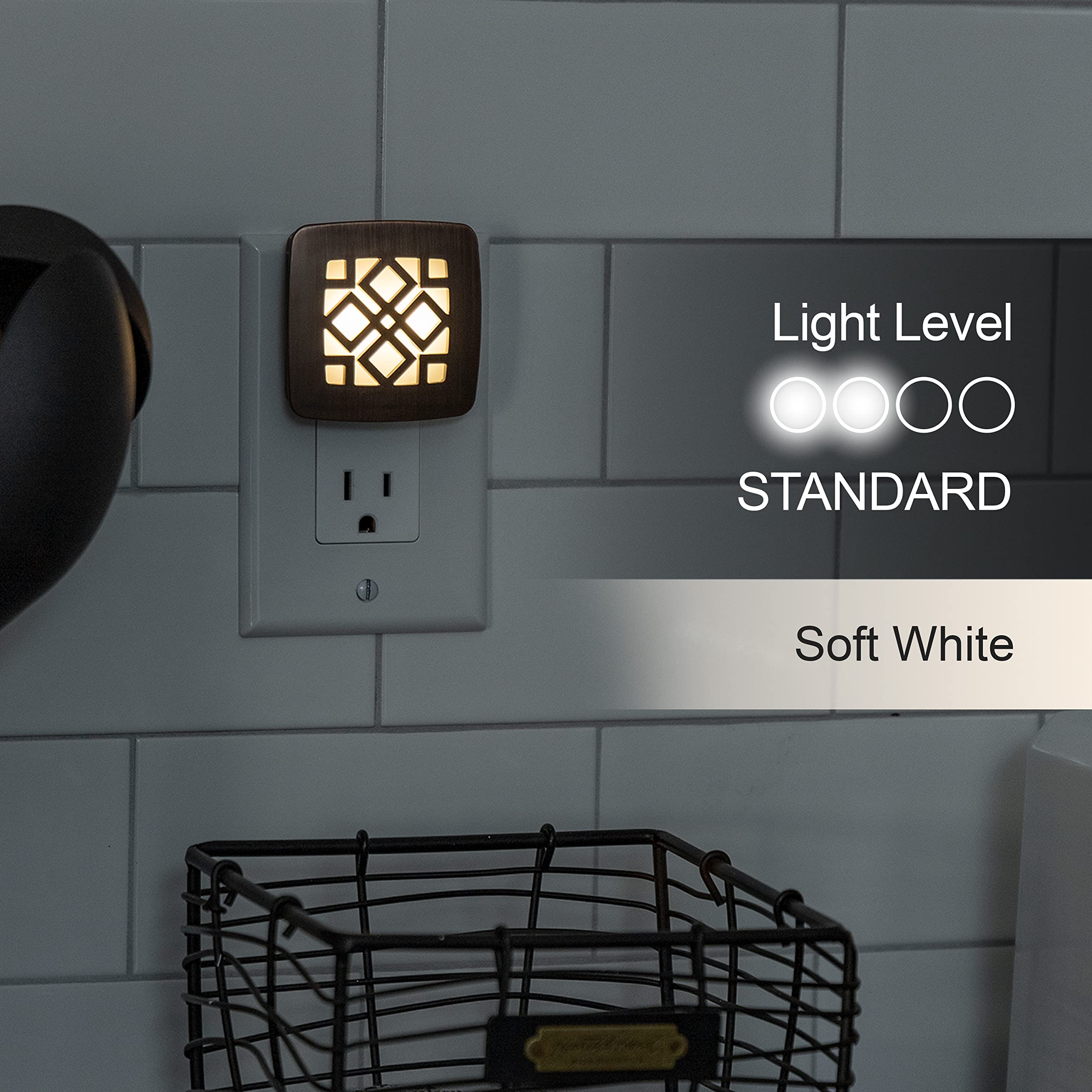 Ge Decorative Led Night Light, Plug-In, Dusk-To-Dawn Sensor, Ul-Certified, Home Decor, Ideal For Bedroom, Nursery, Bathroom, Kit