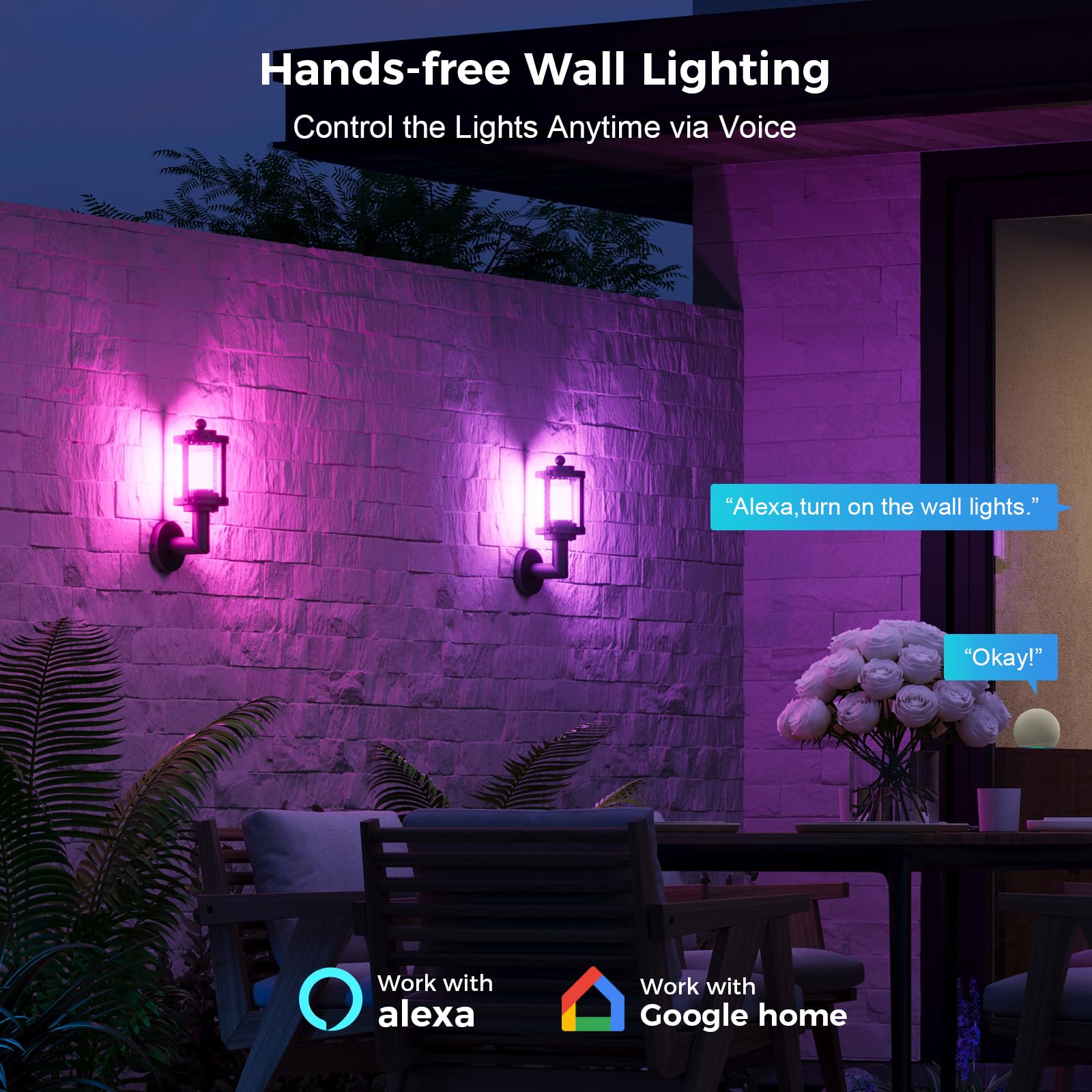 XMCOSY+ Outdoor Wall Lights, 1100LM Smart Porch Light, WiFi Control, IP65 Waterproof, Black, 1 Pack Retro, Model XMWLC