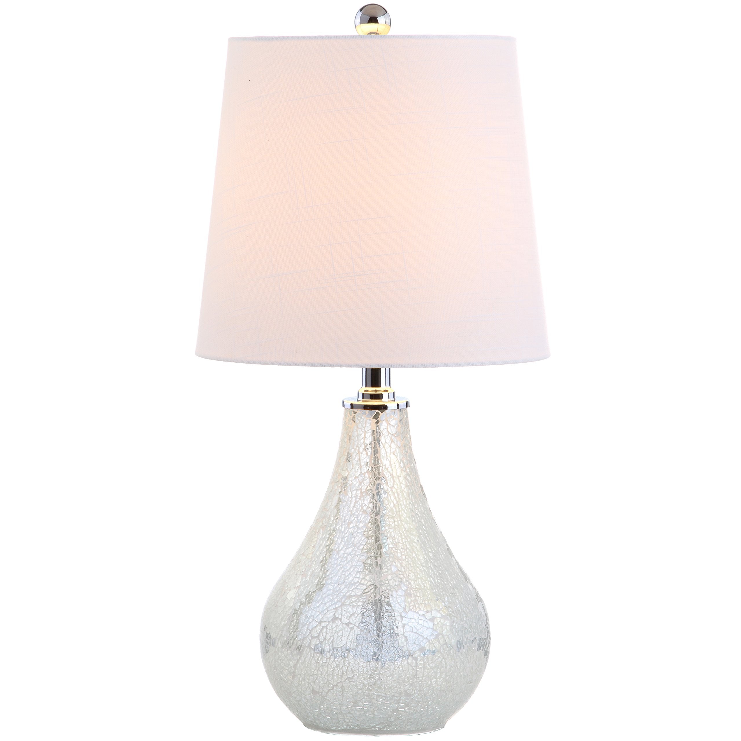Jonathan Y Mini Led Table Lamp Jyl1024B, Modern Mosaic Design, 20.5, White, Ideal For Office & Home Decor