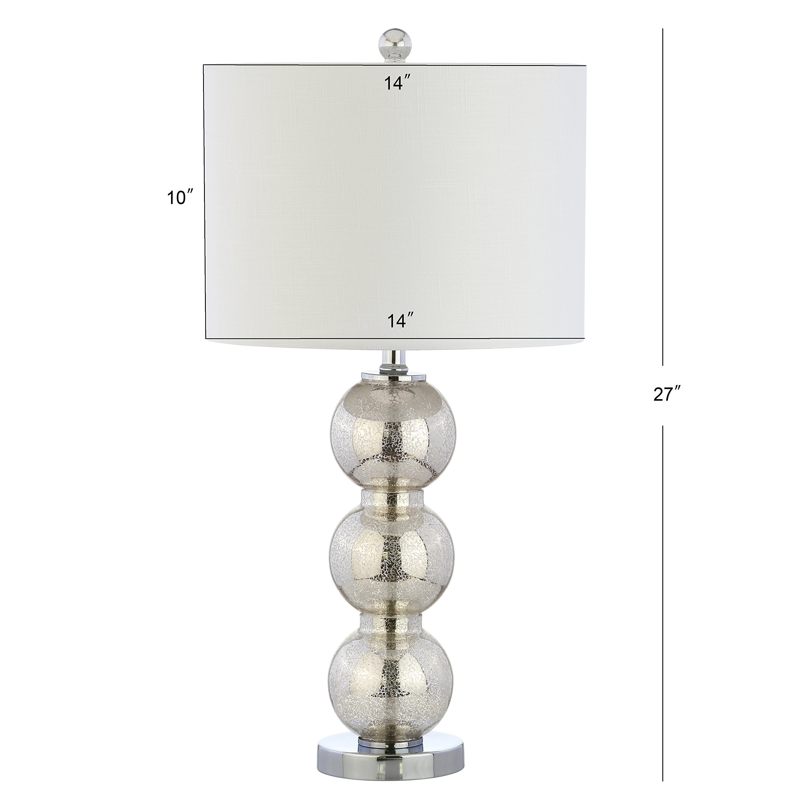 Jonathan Y Jyl1070B-Set2 Set Of 2 Table Lamps Bella 27'' Glass Triple-Sphere Led Table Lamp Contemporary Bedside Desk Nightstand