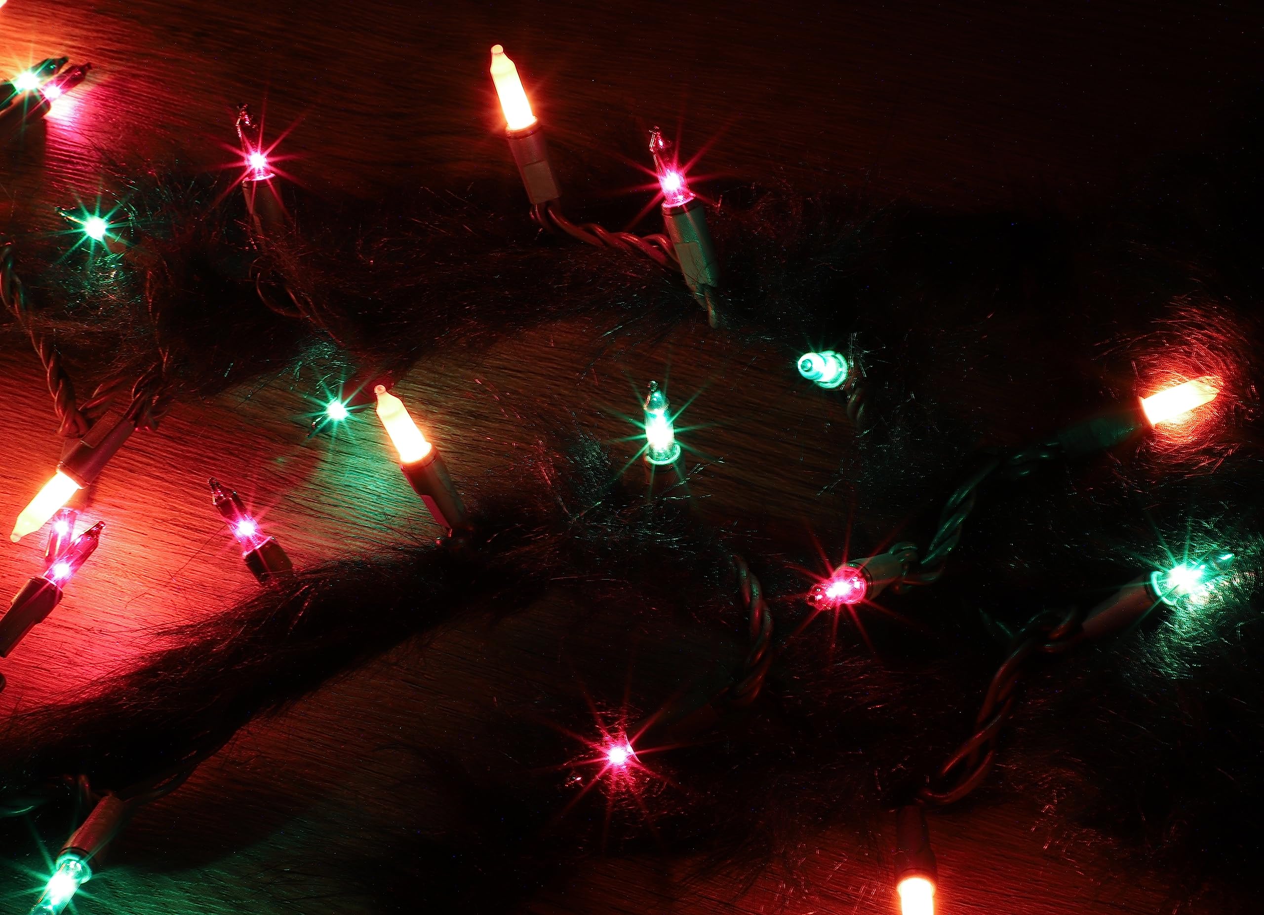 LAMPHOME Halloween String Light 100ct Mini Lights 19.6ft Orange Purple Green HP-100-2/SB Indoor/Outdoor UL Certified