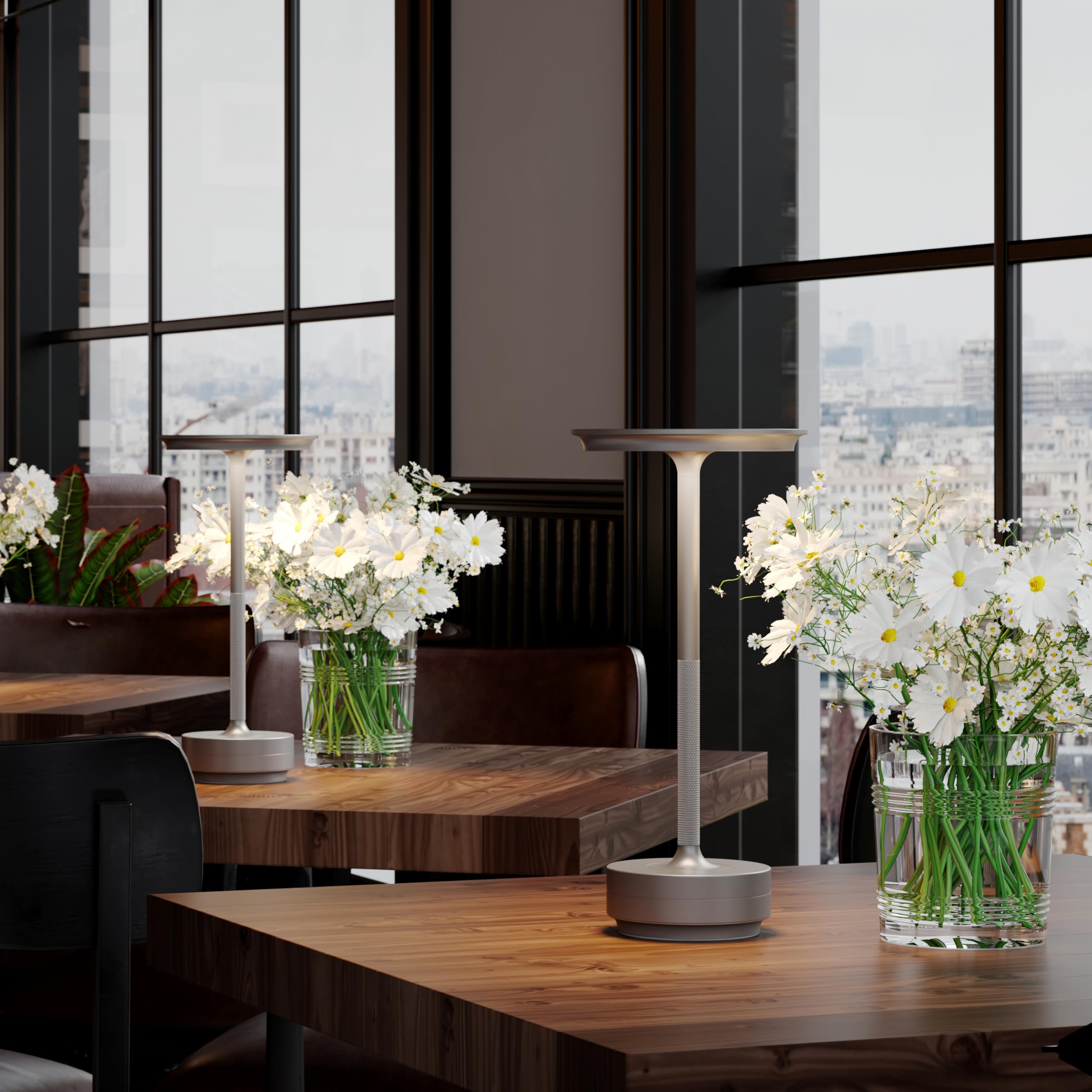 Ztflos Cordless Table Lamps, Led Rechargeable Outdoor Waterproof Portable Touch Battery Table Lamps With Memory Function, Built-