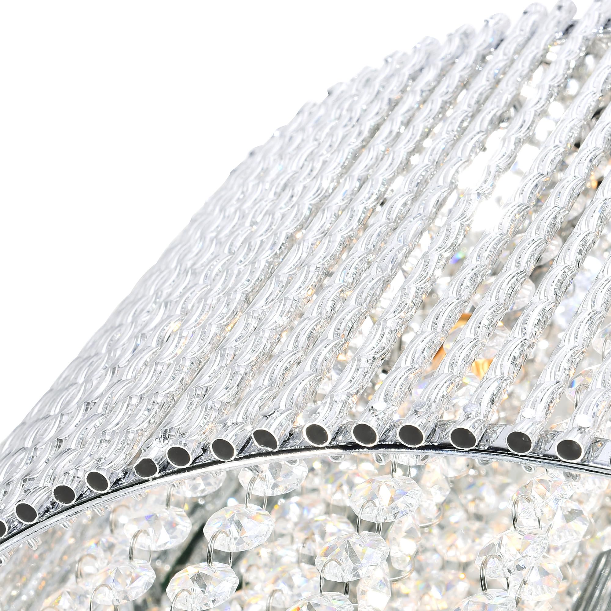 CWI Lighting Claire 5 Light Drum Shade Chandelier with Chrome Finish Fom