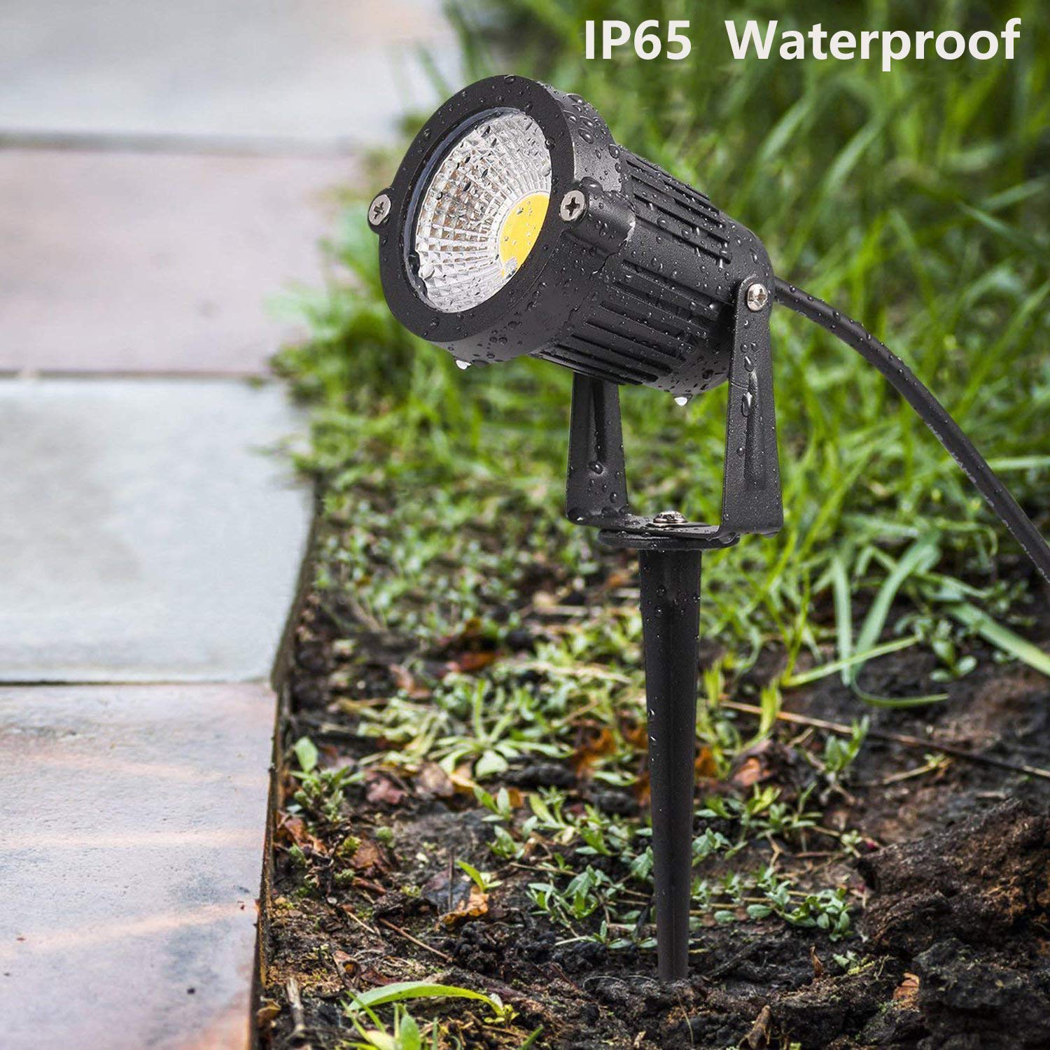 SUNRIVER Low Voltage Landscape Lights, 6W Outdoor Spotlights, 12V/24V Waterproof, 6 Pack Warm White for Yard, Lawn, Garden