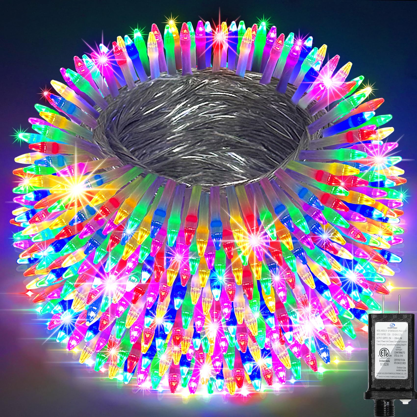 1500 Led Chrstmas Lights  470Ft Outdoor Christmas String Lights With 12 Modes  Multicolor Led String Lights With Timer Dimmable Waterproof For Tree Fence Garden Xmas Wedding Party Holiday Decorations
