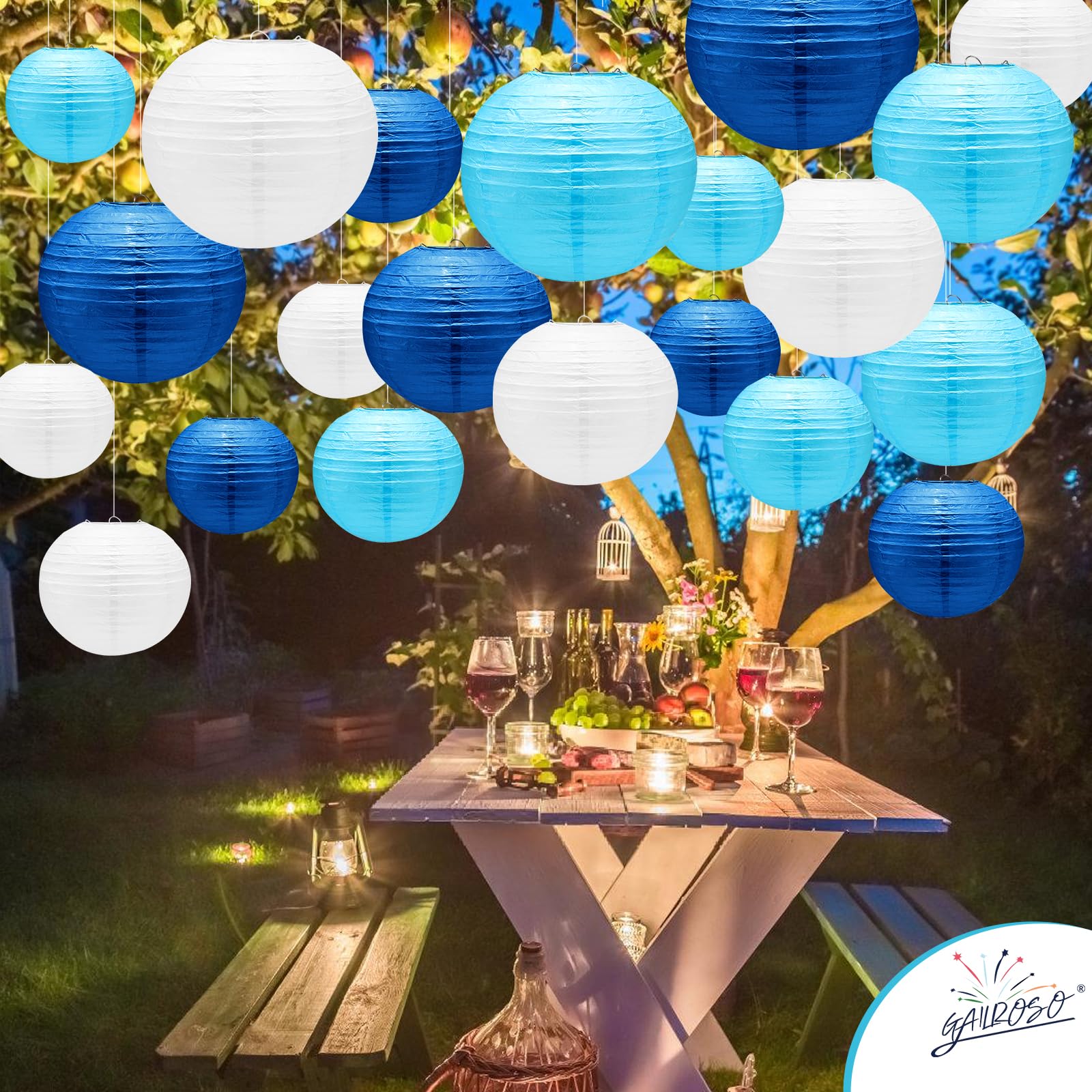 21Pcs Pink Paper Lanterns,4''6''8''10''12'' Hanging Round Paper Lanterns Decorations Indoor Outdoor With Tape And String For Gra