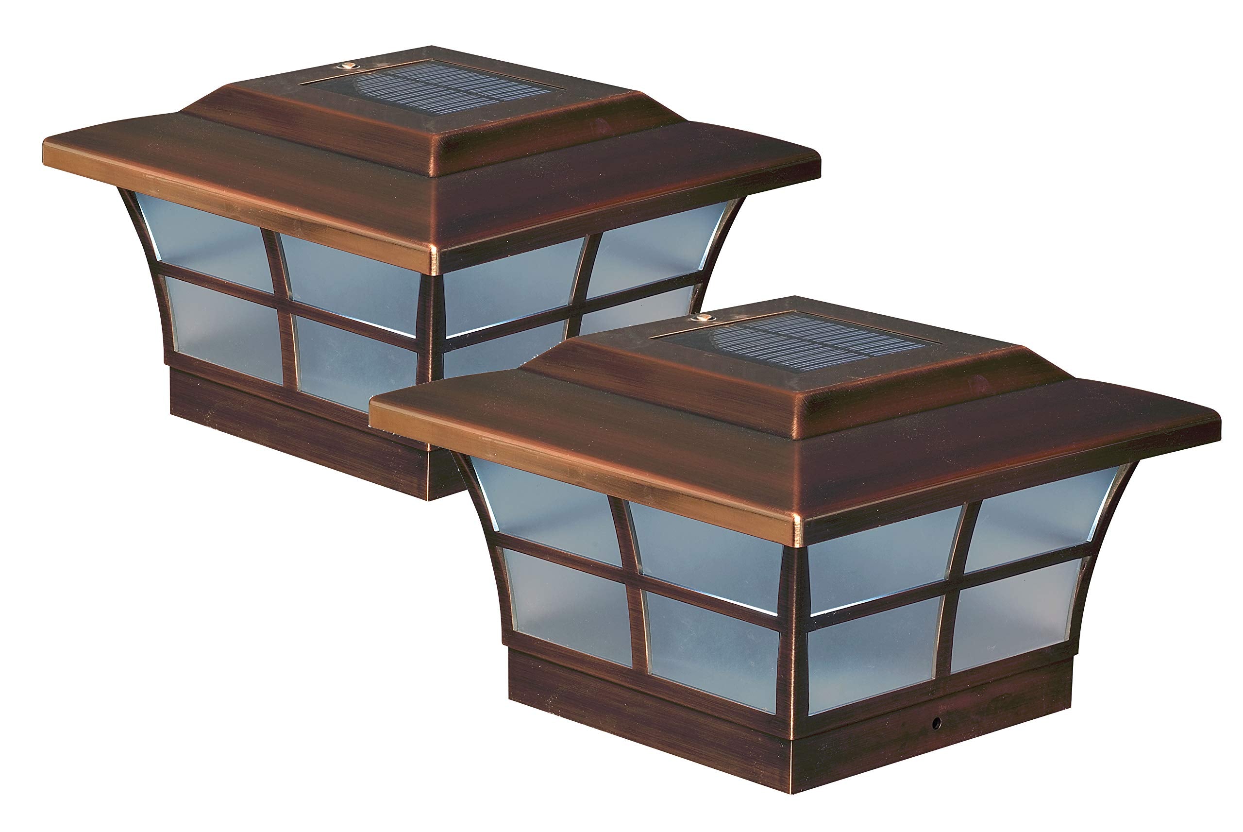 Classy Caps SL086 6x6 Signature Solar Post Cap  Copper  Pack of 2
