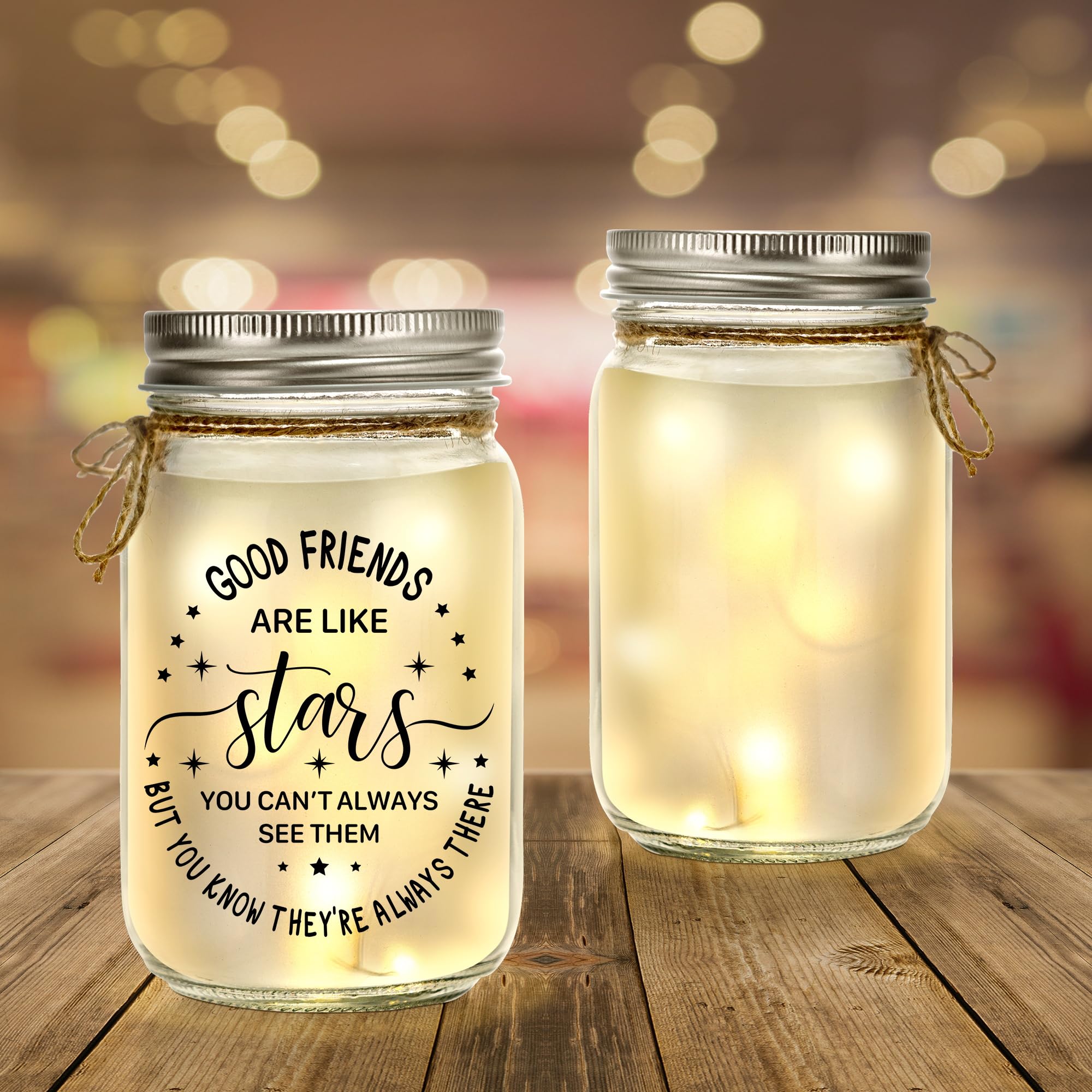 Kenon Mason Jar Night Light For Bestie, Birthday Day Gifts For Women, Home Decoration Lights, Personalized Mason Jar Mothers Day