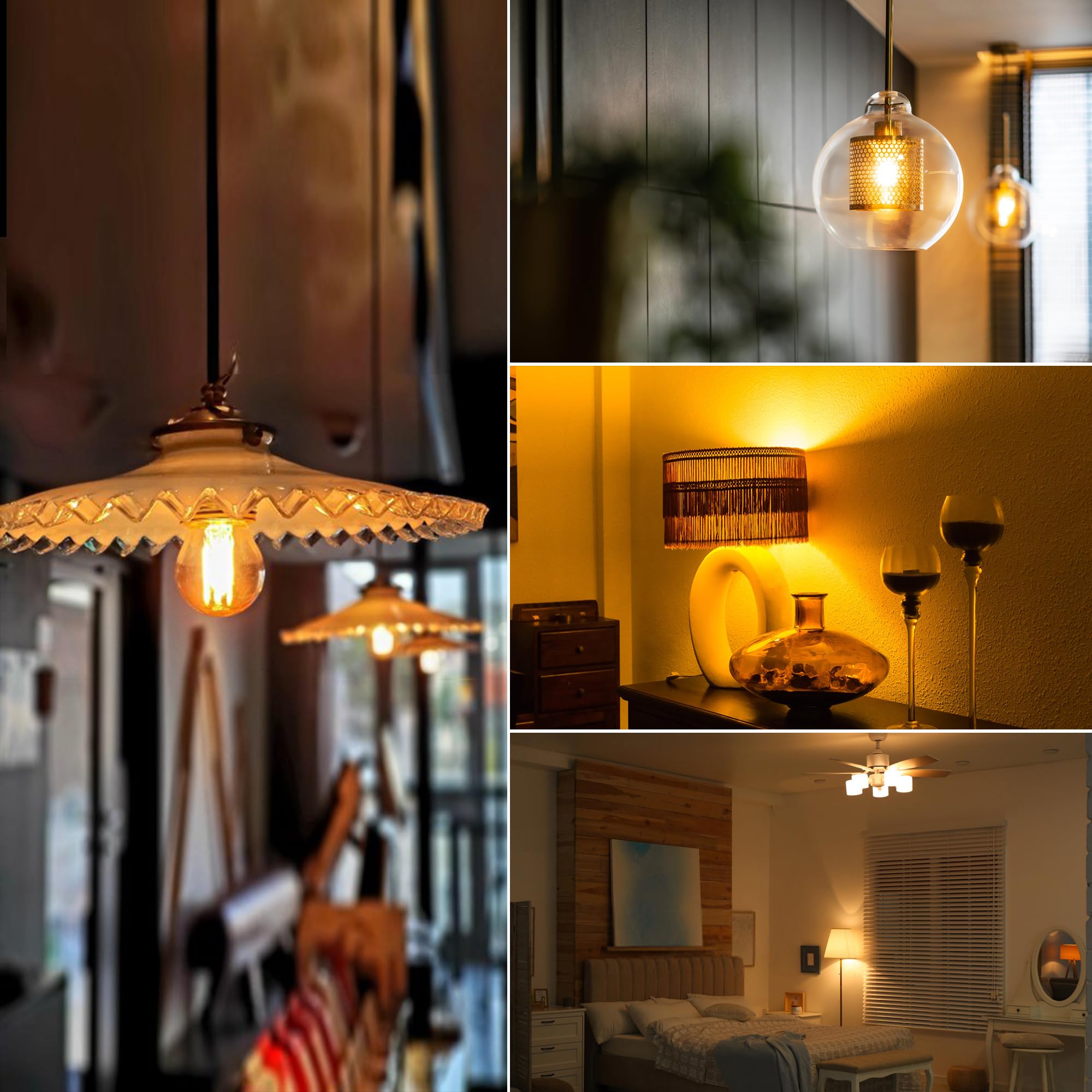 Grensk 3 Watt Dimmable Low Wattage Led Bulbs Equivalent To 25 Watt Light Bulbs,E26 Standard Base G40 Small Globe Light Bulbs,220