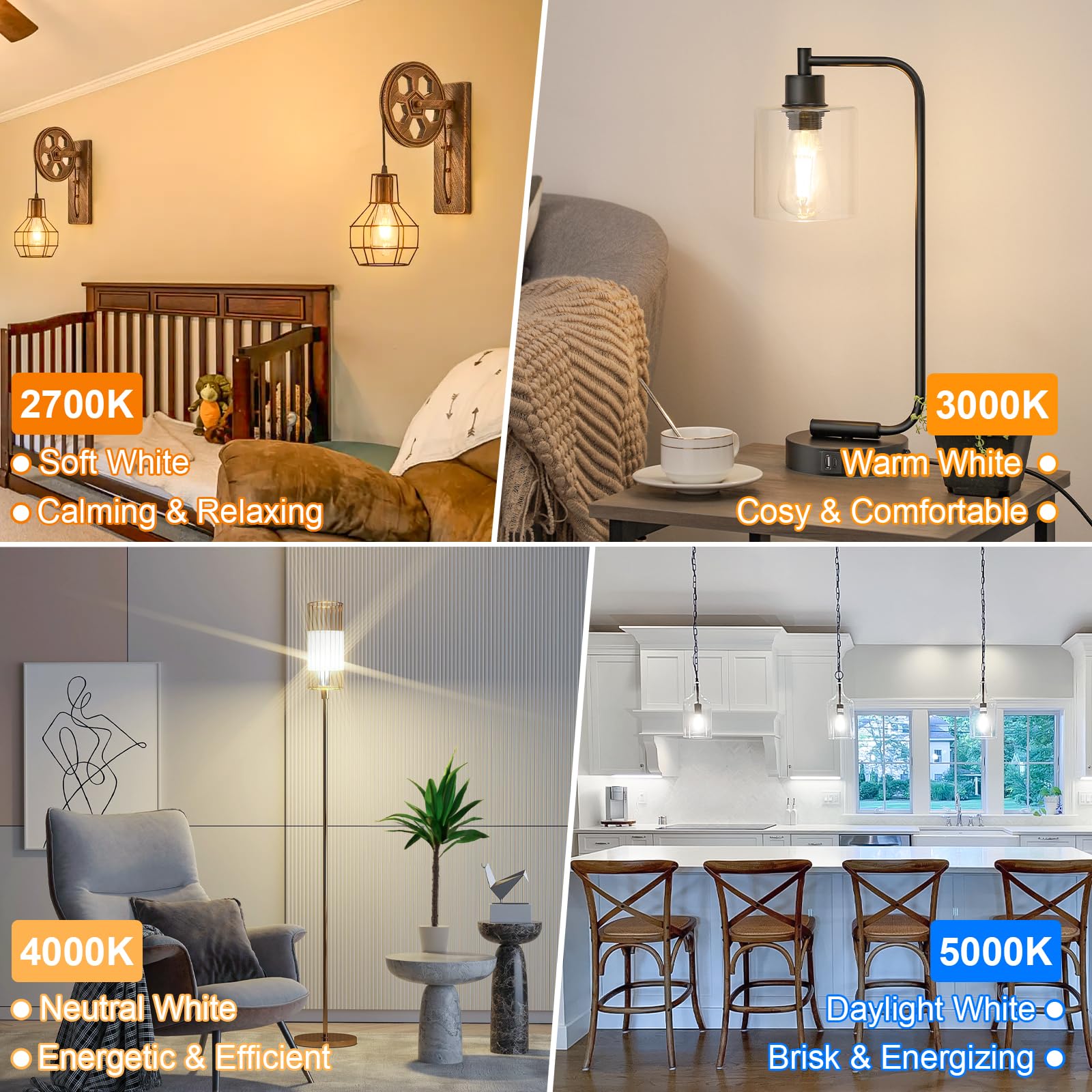 Vintage Led Edison Bulbs 60 Watt Equivalent Dimmable 7W St58 Led Filament Light Bulbs Soft White 2700K Antique Style Lighting Hi