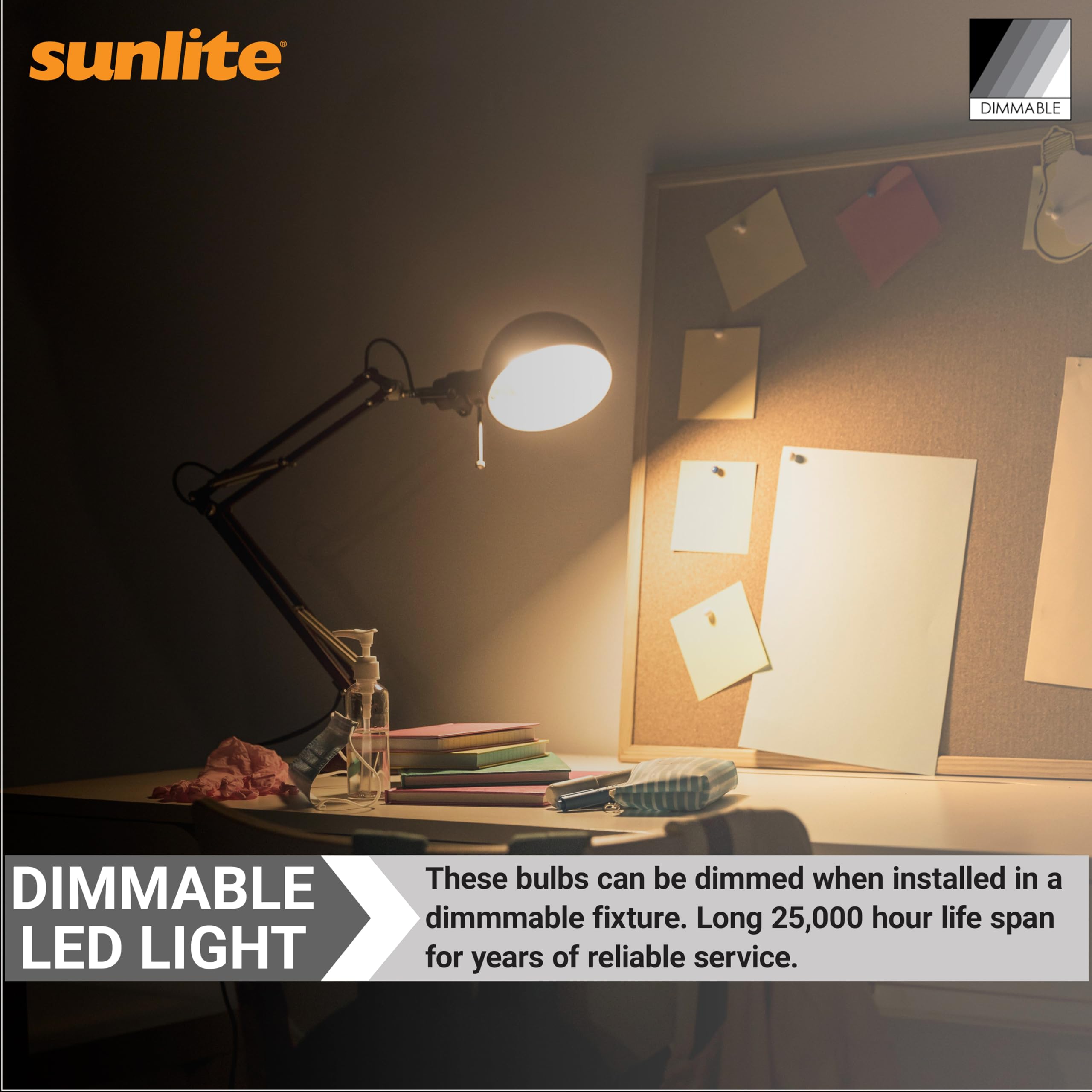 Sunlite LED R14 Mini Reflector Floodlight Bulb, 4W (25W Equivalent), 250 Lumens, Dimmable, 2700K Warm White, 6 Count