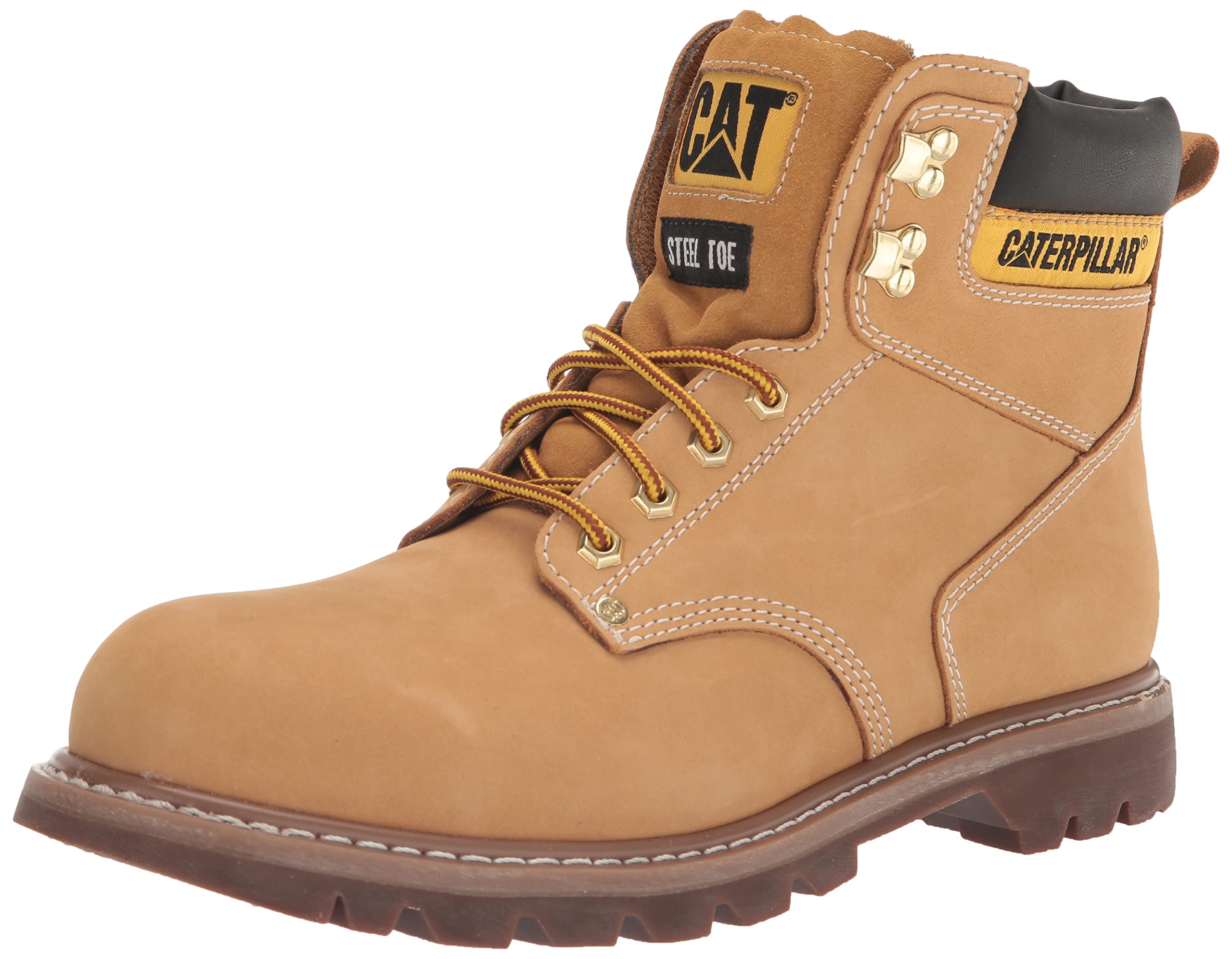 Cat Footwear Mens Second Shift Steel Toe Work Boot, Honey, 10