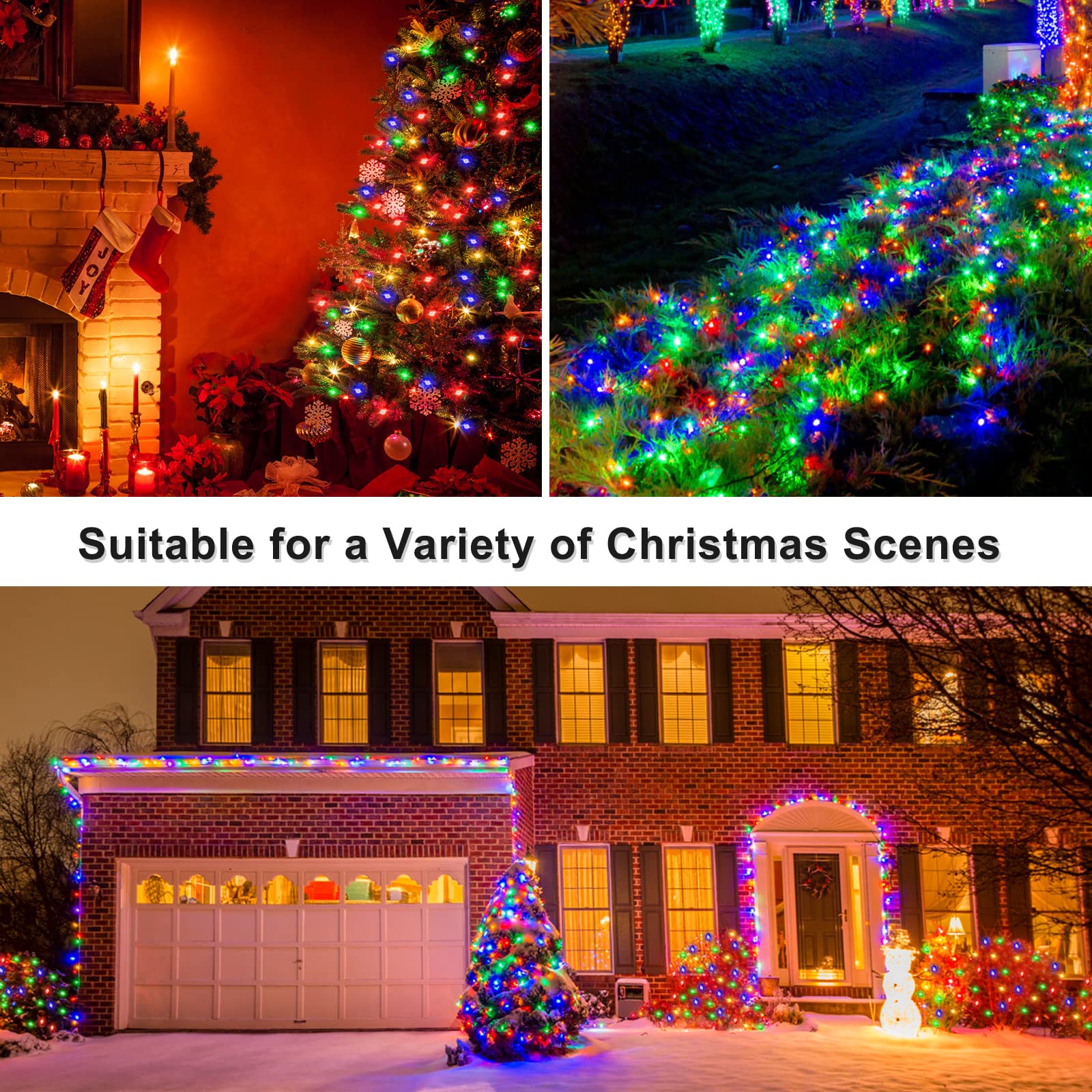 Blctec 800 Led Christmas Lights, 272Ft Multicolor Waterproof String Lights With Timer, 8 Modes For Indoor Outdoor Decor