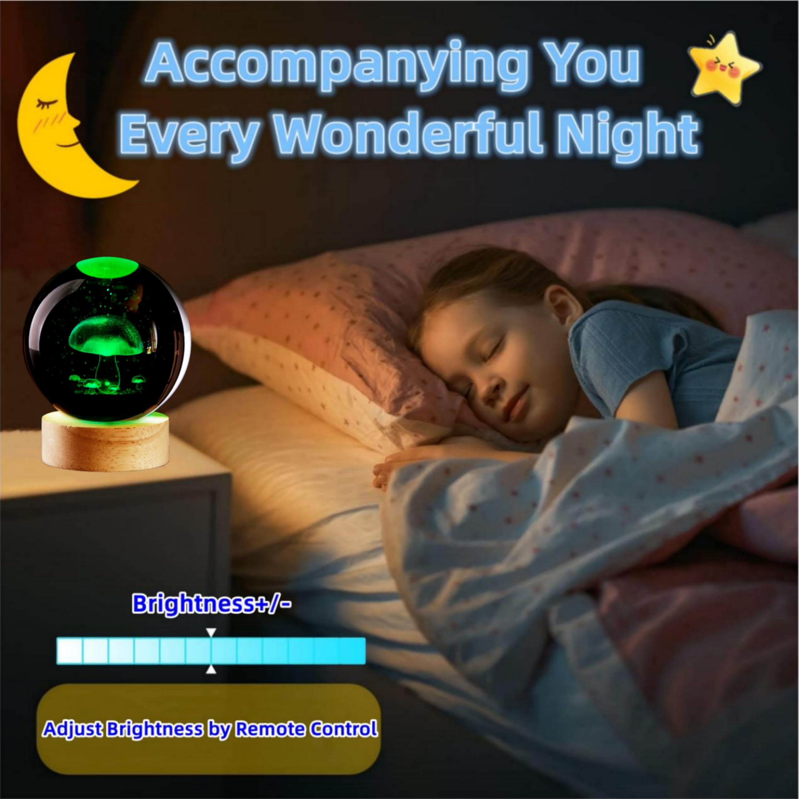 3D Butterfly Crystal Ball Lamp,Lifelike Three Butterflies Night Light,16 Colors Changing Light,Dimmable Remote Control,Butterfly Gift Lamp (Butterfly)