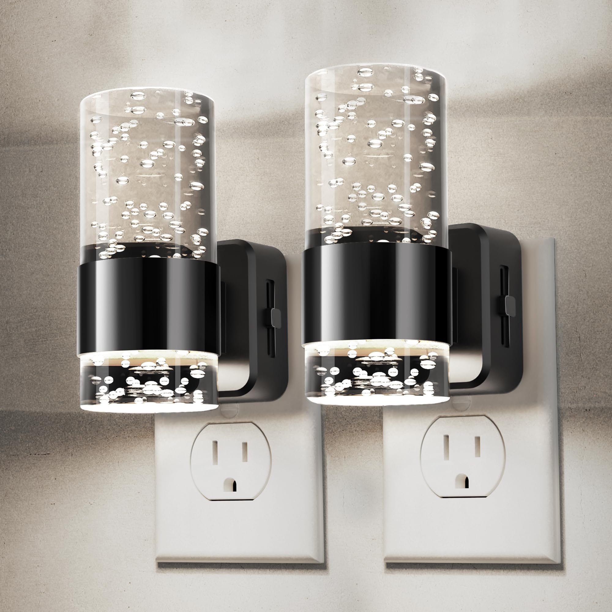 L Lohas Led Night Light,Dimmable Night Lights Plug Into Wall, 2 Pack Acrylic Nightlights With 0-100 Lm Adjustable Brightness, 50