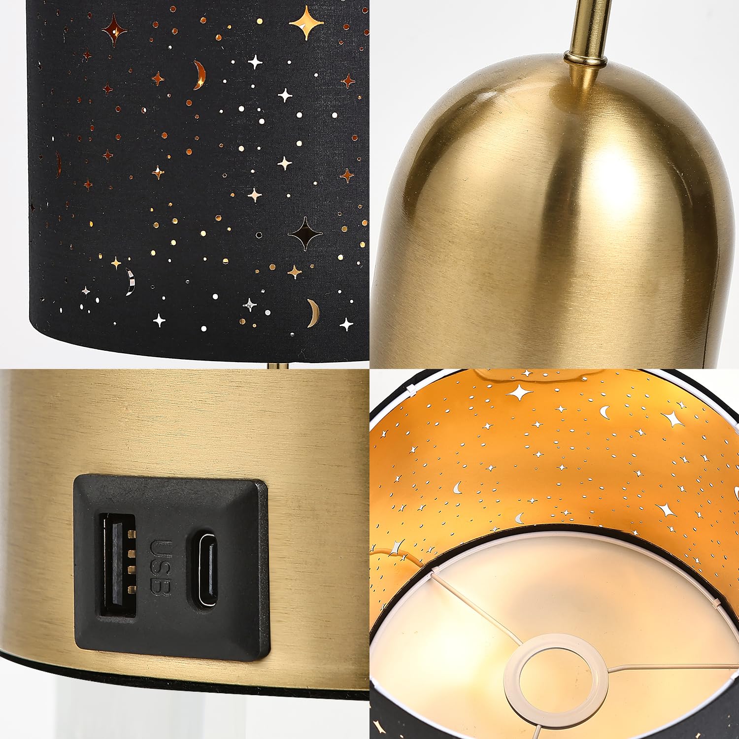 Table Lamps Touch Control 3-Way Dimmable Lamps Touch Lamps For Nightstand Bedside Bedroom Set Of 2 Small Modern Table Lamp Black