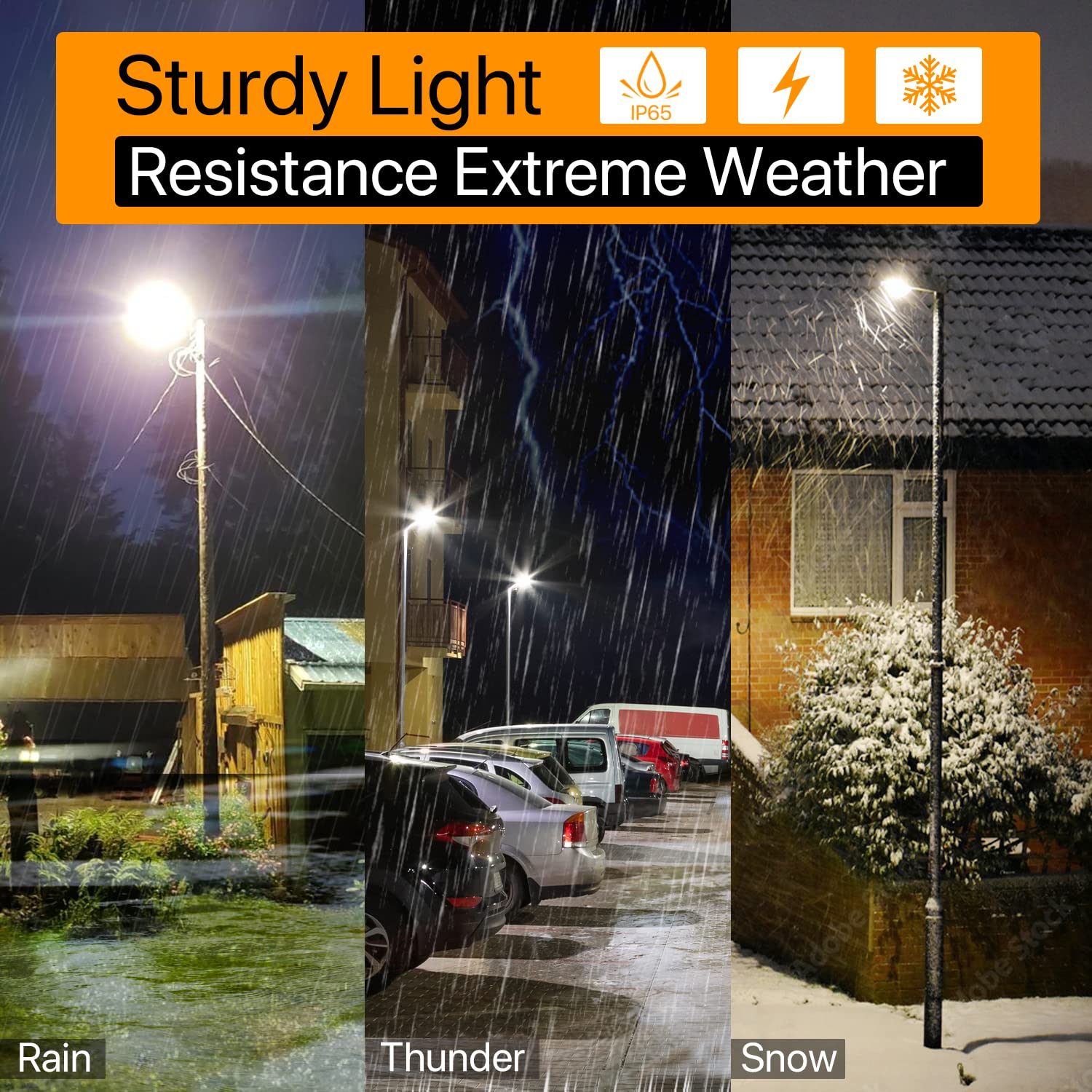 Demilare 150W Parking Lot Light Quick Installation 22500Lm Led Street Lights Slip Fitter Mount With Dusk To Dawn Photocell 100-277V 5000K Pole Light Waterproof Commercial Area Lighting For Gym, Yard