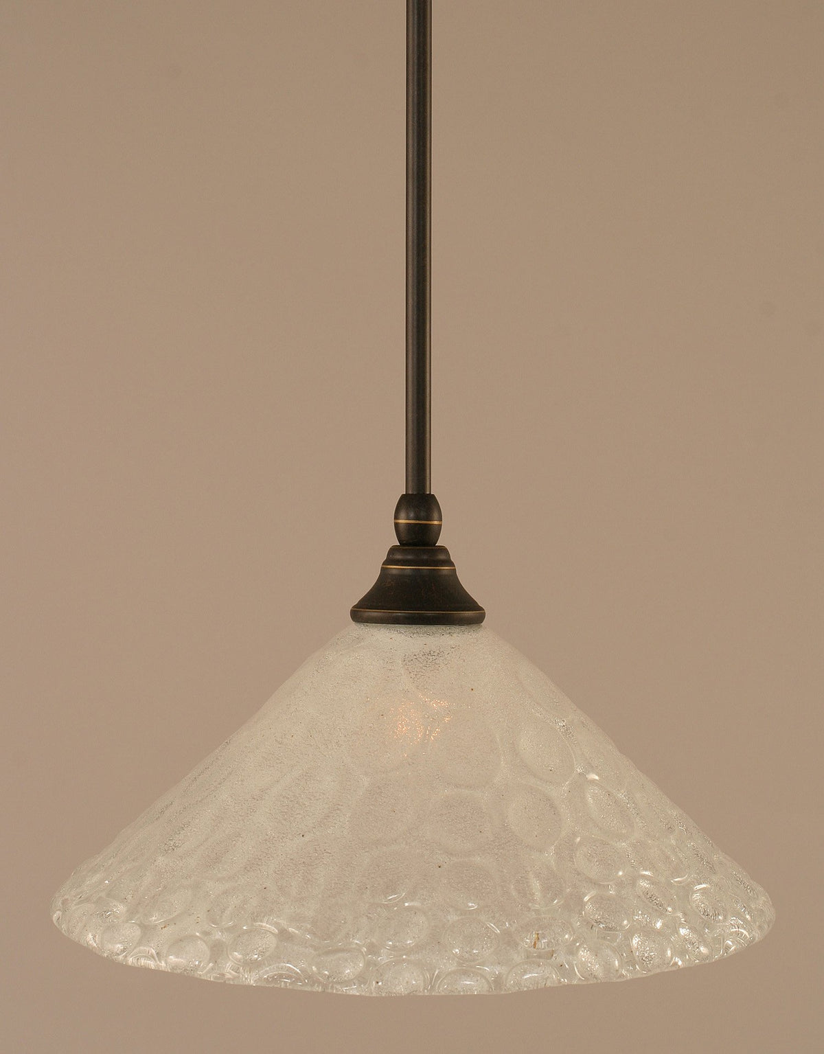 Toltec Lighting 23-Dg-441 Stem Mini Pendant With Hang Straight Swivel With 12&quot; Italian Bubble Glass, Dark Granite Finish