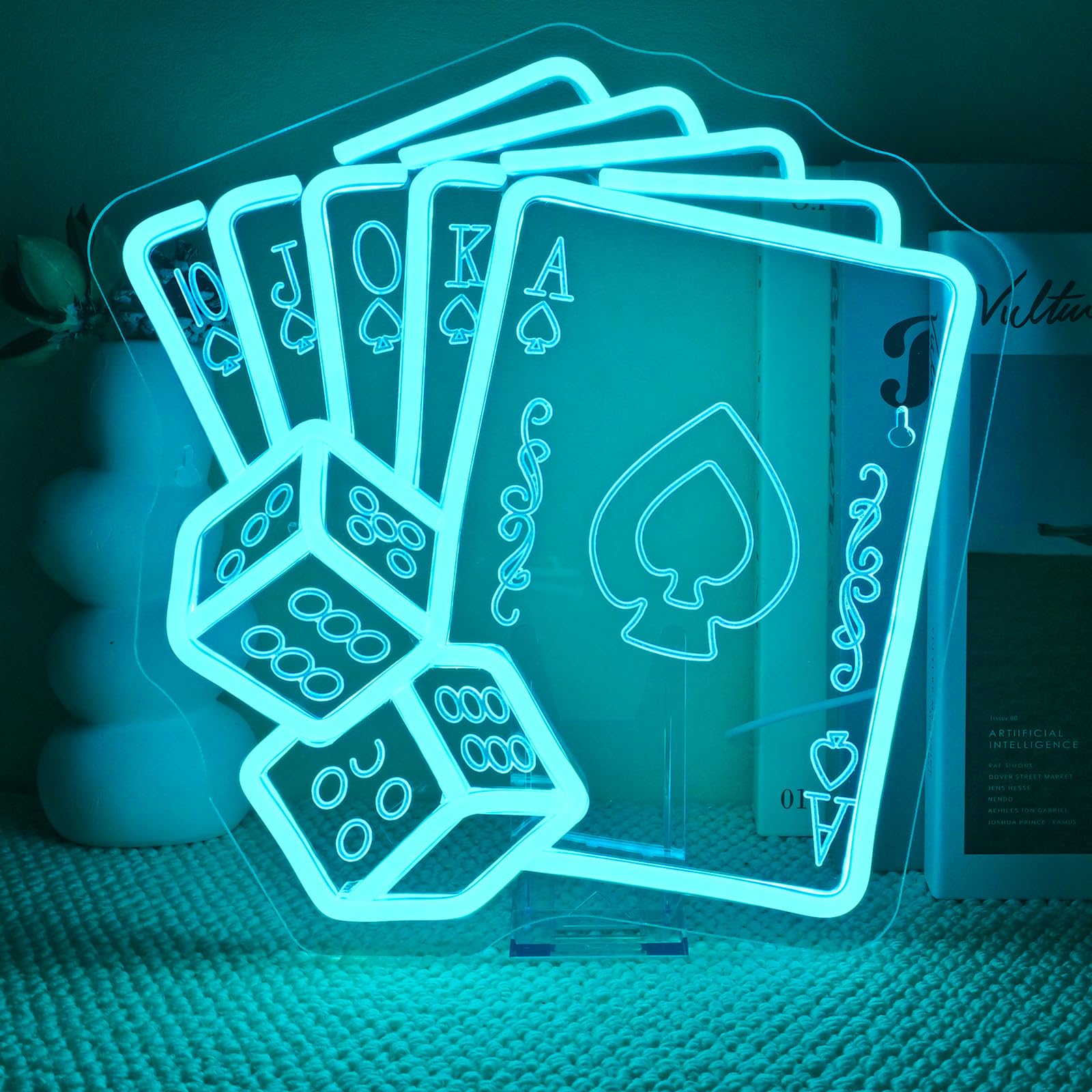 Gamerneon LED Wall Decor - Blue board-style Neon Sign, 14 x 8 inches, Colorful, Model Gamerneon-005