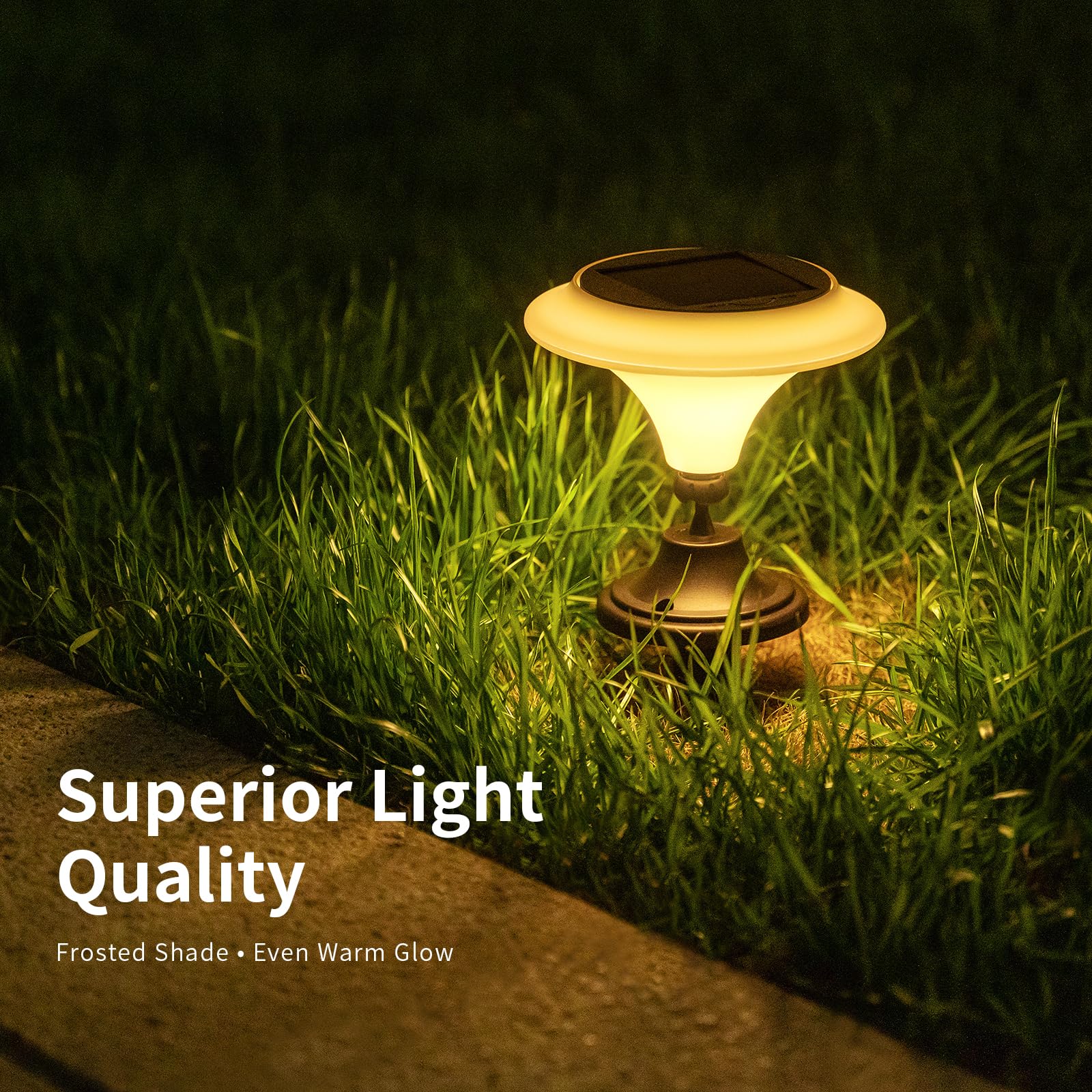 Opoira Solar Table Lights Outdoor, 2 Pack Classic Martini-Shaped Lanterns With Base & Ground Stakes, Waterproof Led Solar Powere