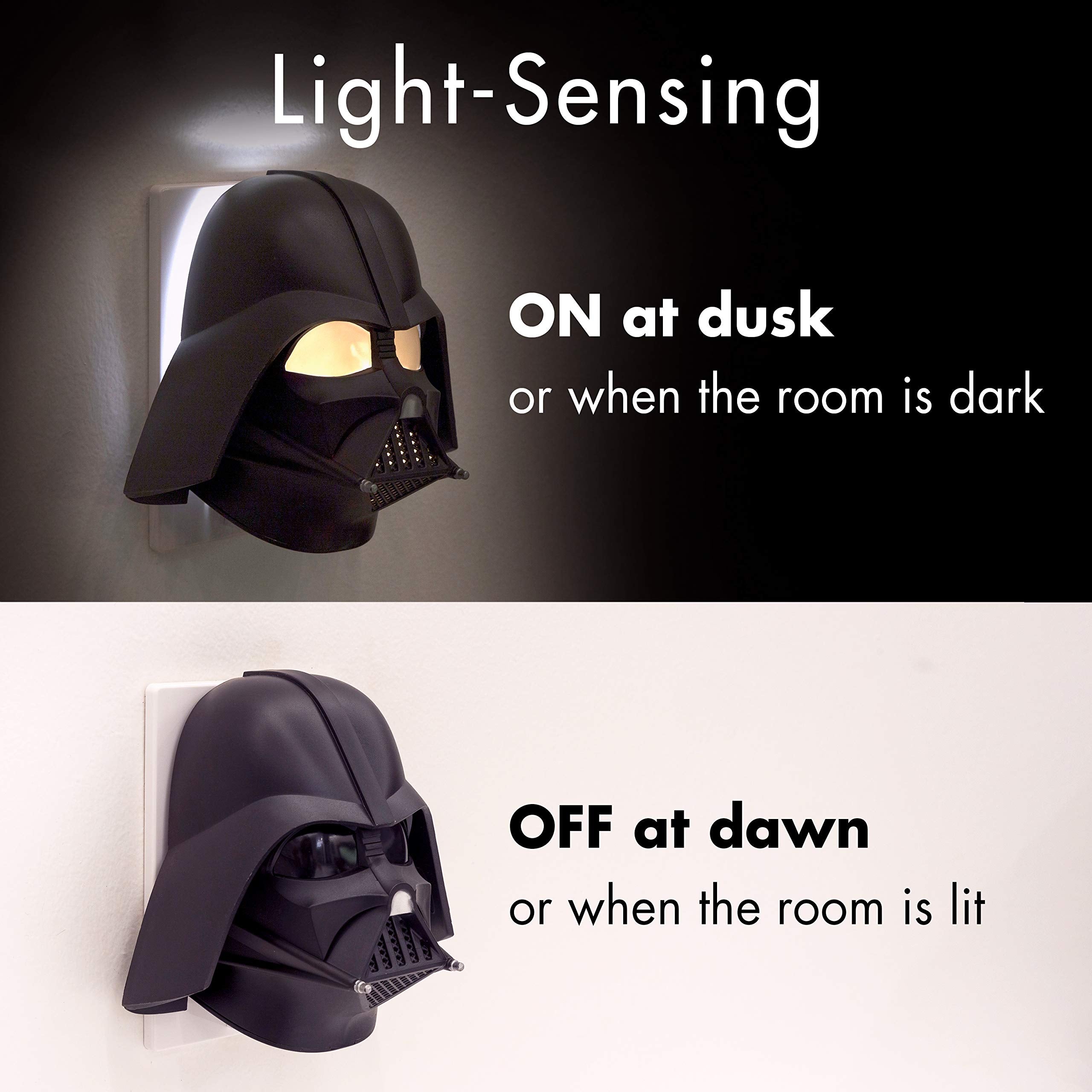 Star Wars Darth Vader Led Night Light, Color Changing, Collector'S Edition, Dusk-To-Dawn Sensor, Plug-In, Disney, Galaxy, Ideal For Bedroom, Bathroom, Nursery, Hallway, 43428