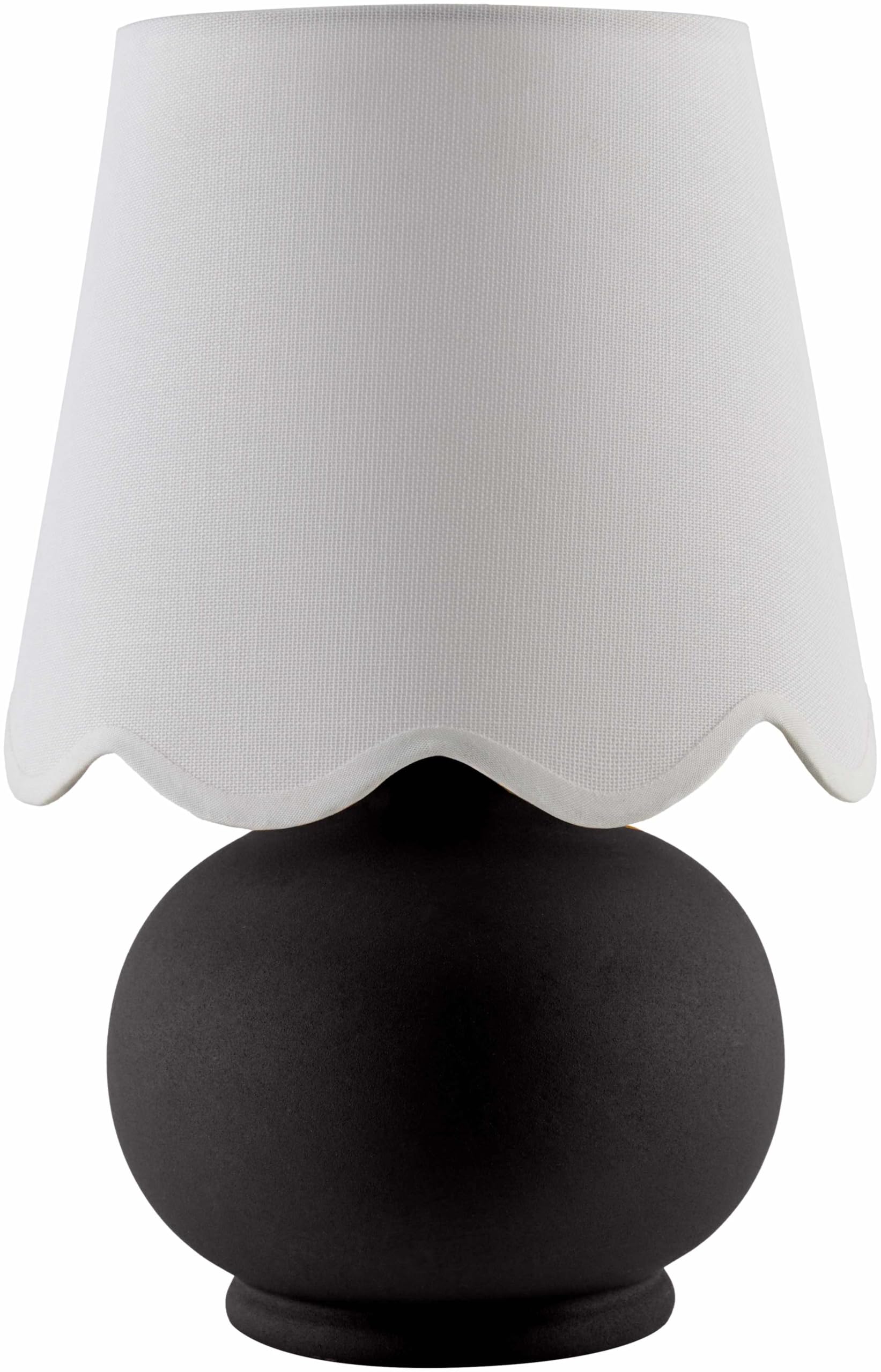 Boutiquerugs Theisseil Boho Ceramic Bedside Table Lamp For Bedroom Nightstand And Living Room - Shadecotton - Black, White - 13'
