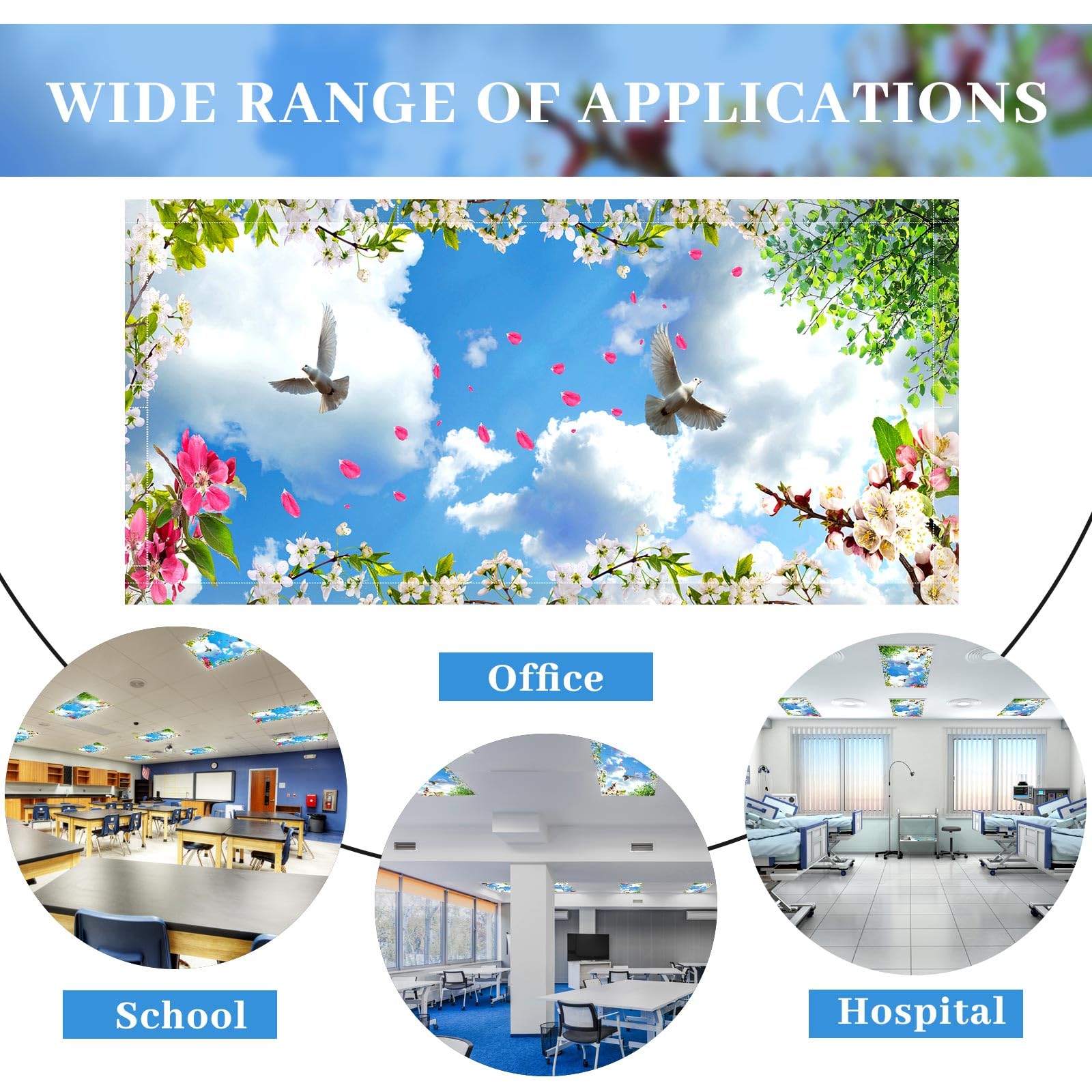 Patelai Fluorescent Light Cover Magnetic Cubicle Shade 4x2 Feet Multicolor Model PT-Patelai-44509