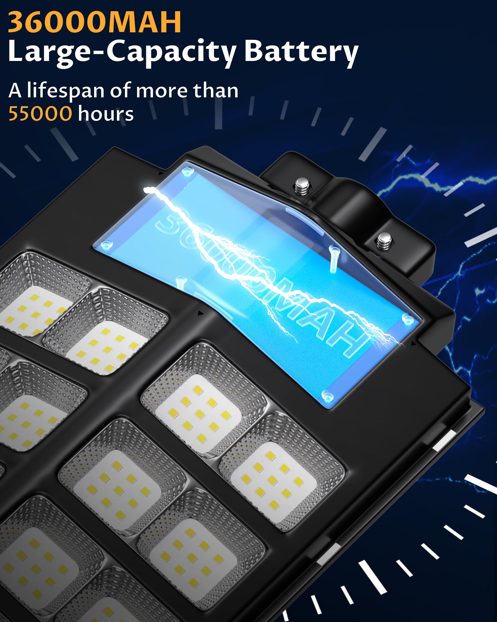 Gefolly SL-9800W Solar Street Lights Outdoor, 860000LM Commercial Parking Lot Light, 6500K Dusk to Dawn IP67 Security Flood Ligh