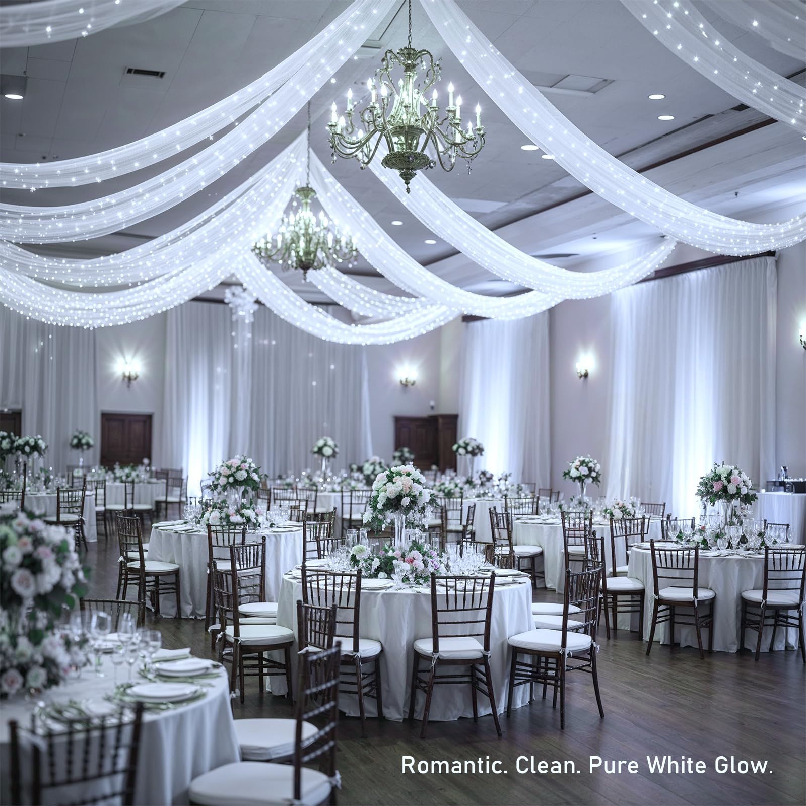 Etinga 200 Led String Lights 66Ft Cool White  Plug In Fairy Lights With 8 Modes  Indoor Outdoor Christmas Lights For Bedroom Tree Patio Porch Wedding Holiday Decorations (Cool White  200 Led 66Ft)