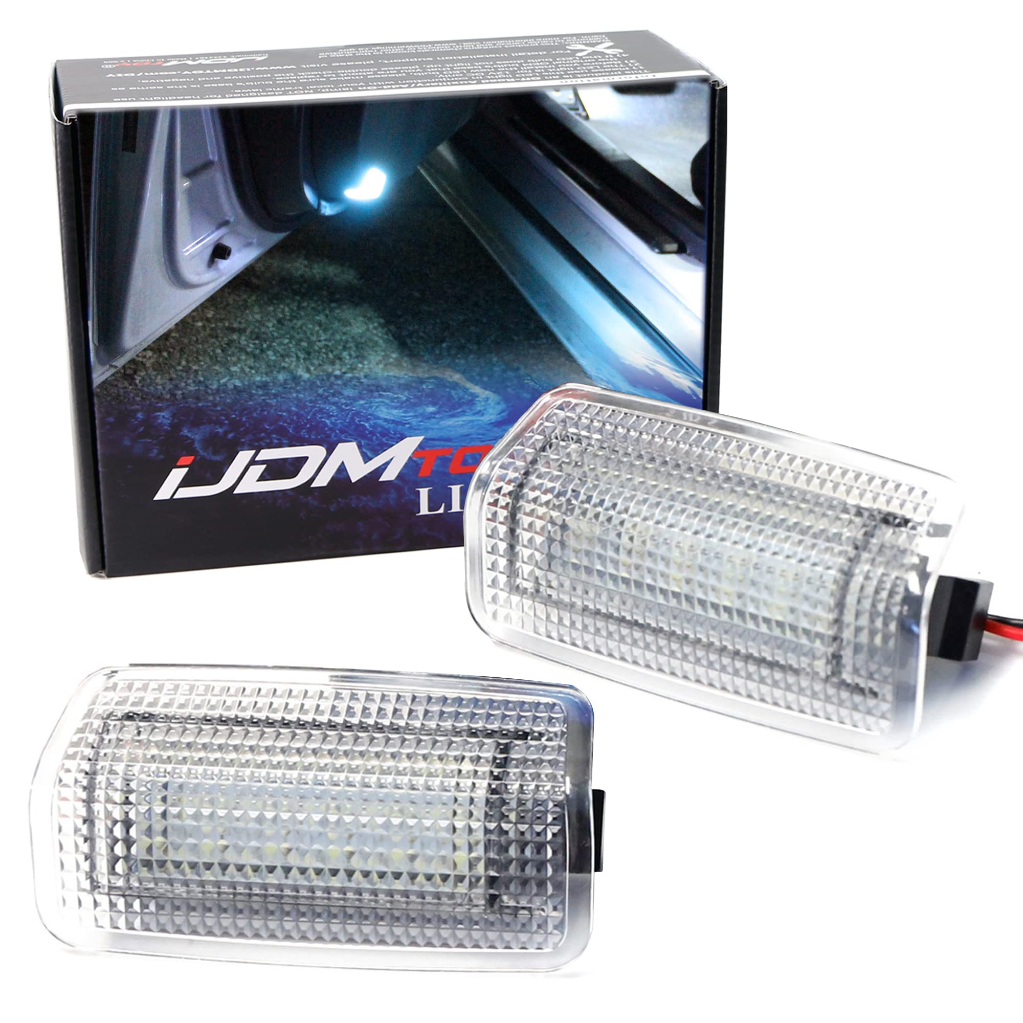 iJDMTOY Full LED Side Door Courtesy Light for Lexus & Toyota, Aqua LED, Interior Footwell Accent Light