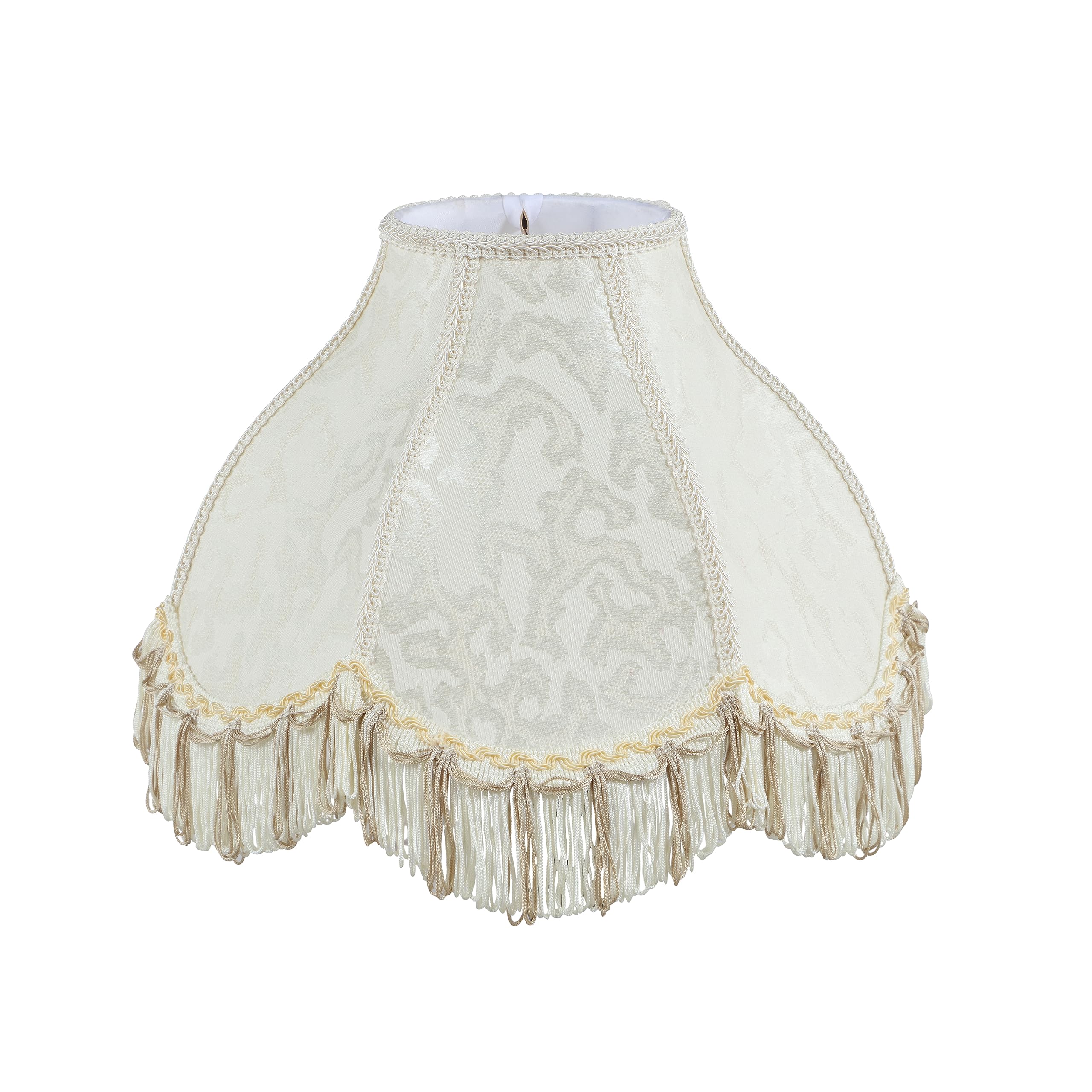 Aspen Creative 30335 Transitional Scallop Bell Shape Spider Construction Lamp Shade in Ivory, (5&quot; x 13&quot; x 9 1/2&quot;)