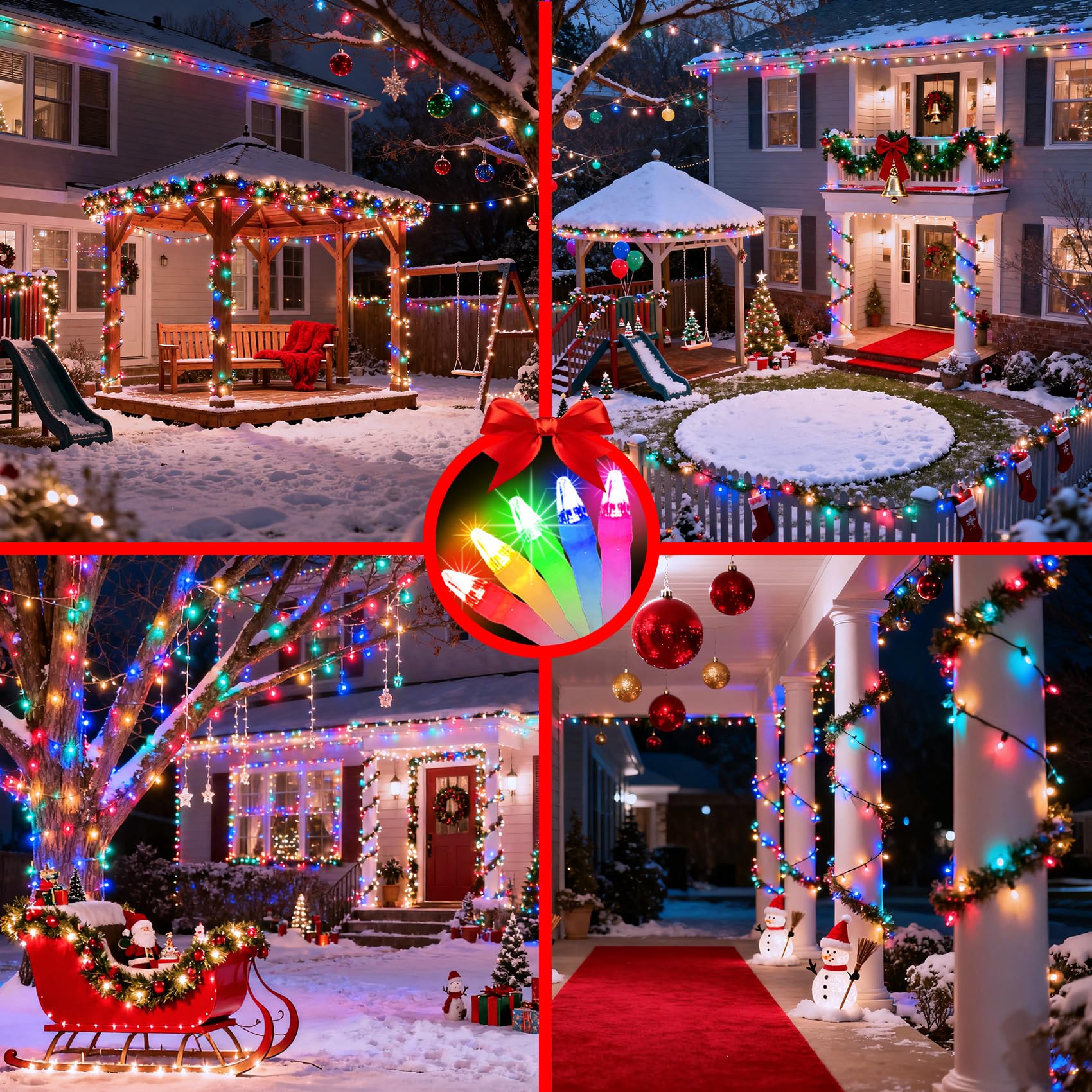 750 Led 240Ft Christmas String Lights Outdoor  12 Pro Modes And Timer Memory & Brightness  Plug In Outdoor Waterproof Clear Wire Twinkle Light For For Xmas Yard Tree Wedding Party Decor (Multicolor)