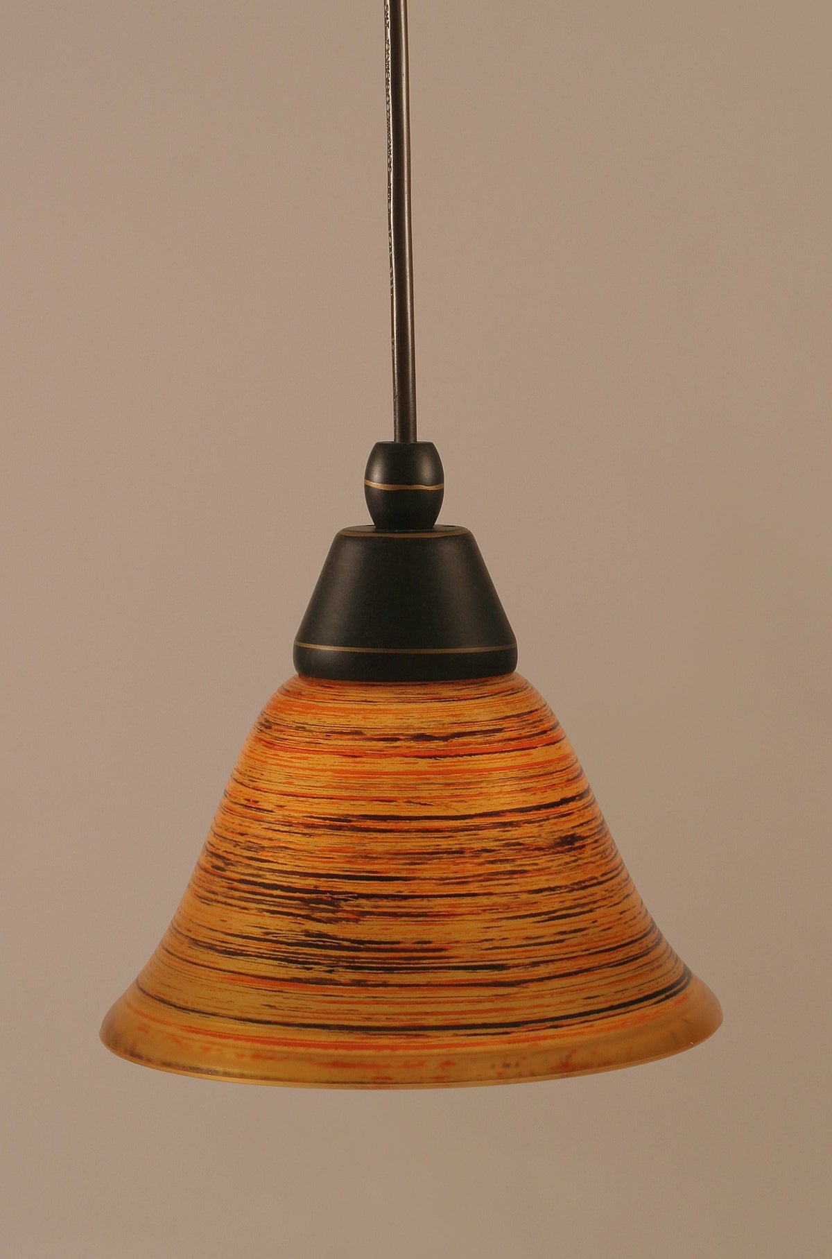 Toltec Lighting 1 Light Mini Pendant In Dark Granite (22-Dg-454)