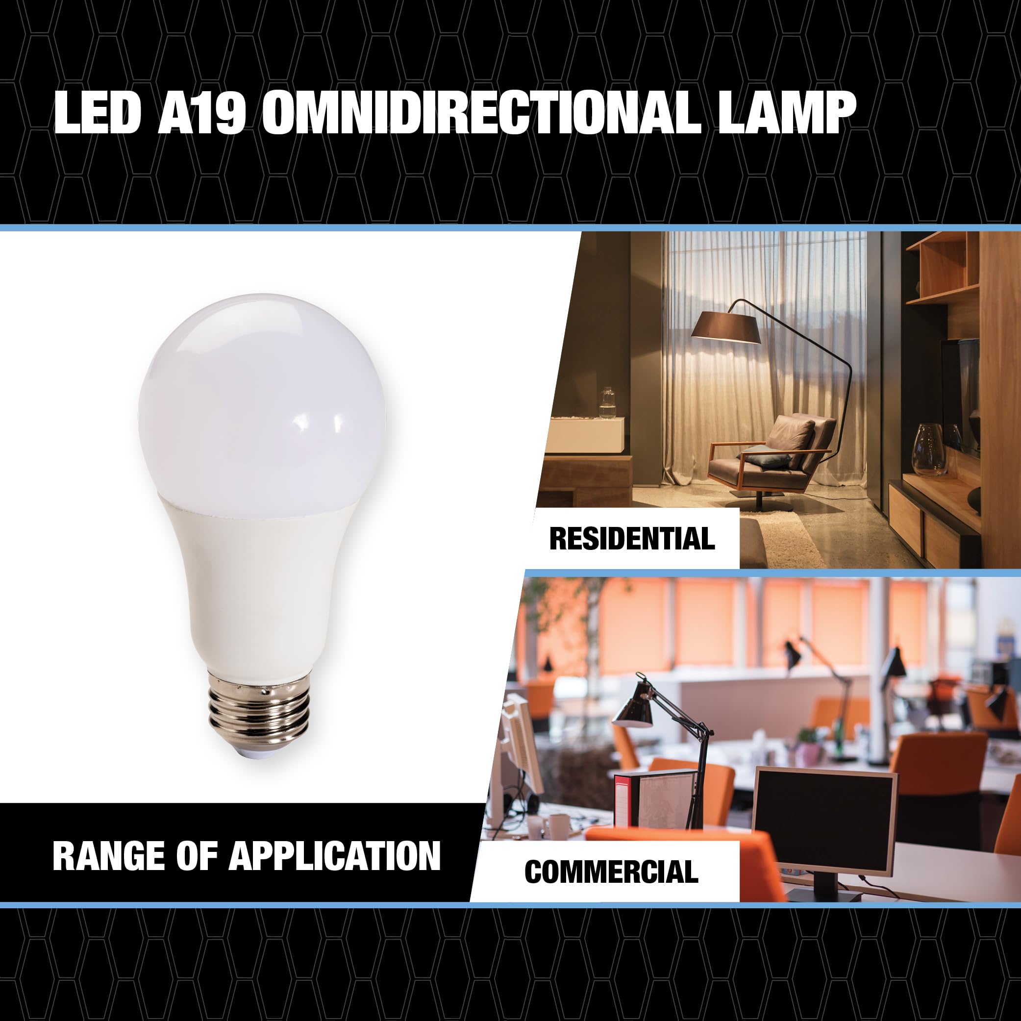 Topaz Led Light Bulb, A19, 9W, 4000K, 90Cri Dimmable