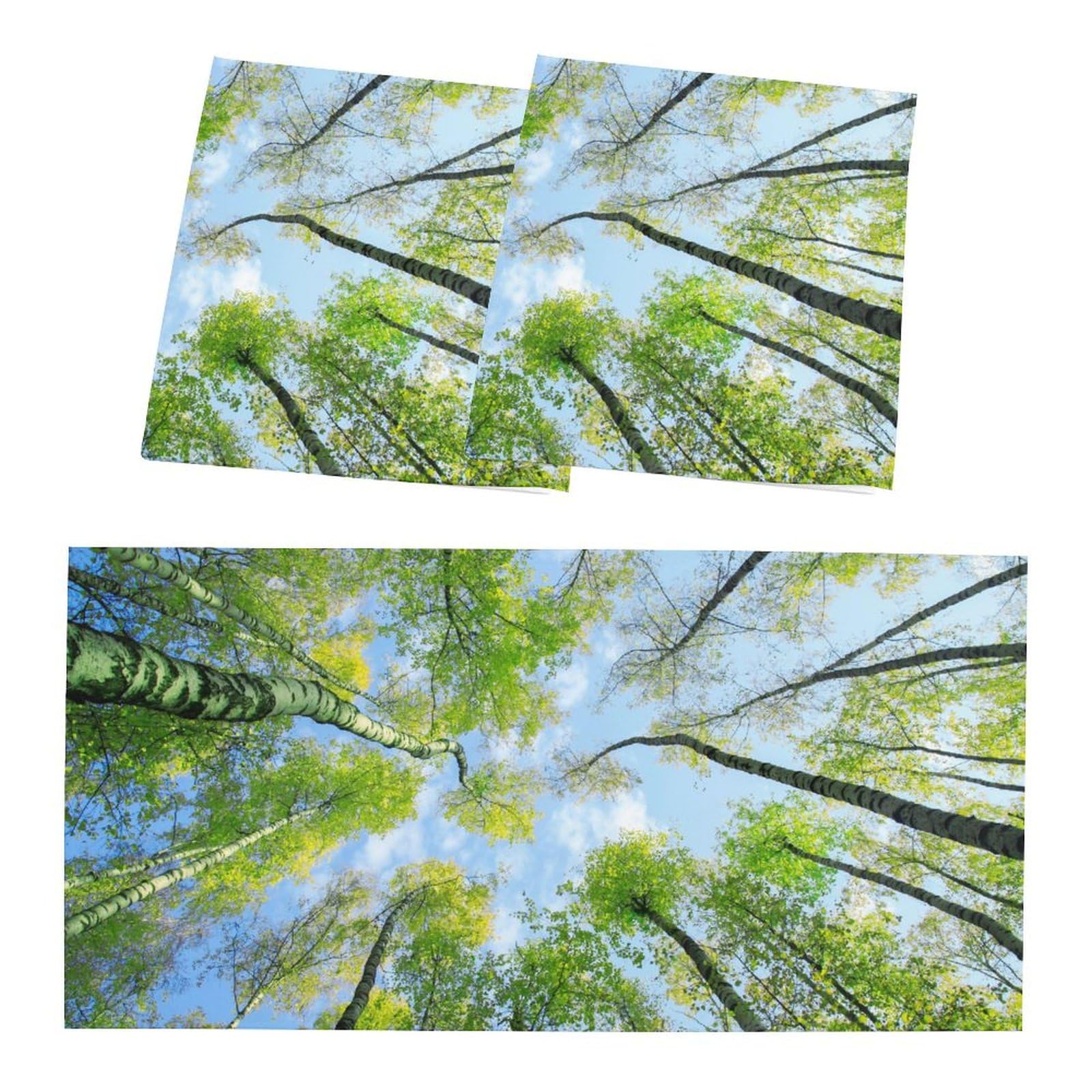 RoseFace Fluorescent Light Covers, 2PCS Magnetic Filters, 4x2 Feet, Spring Forest, Polymer for Classroom & Office Decor