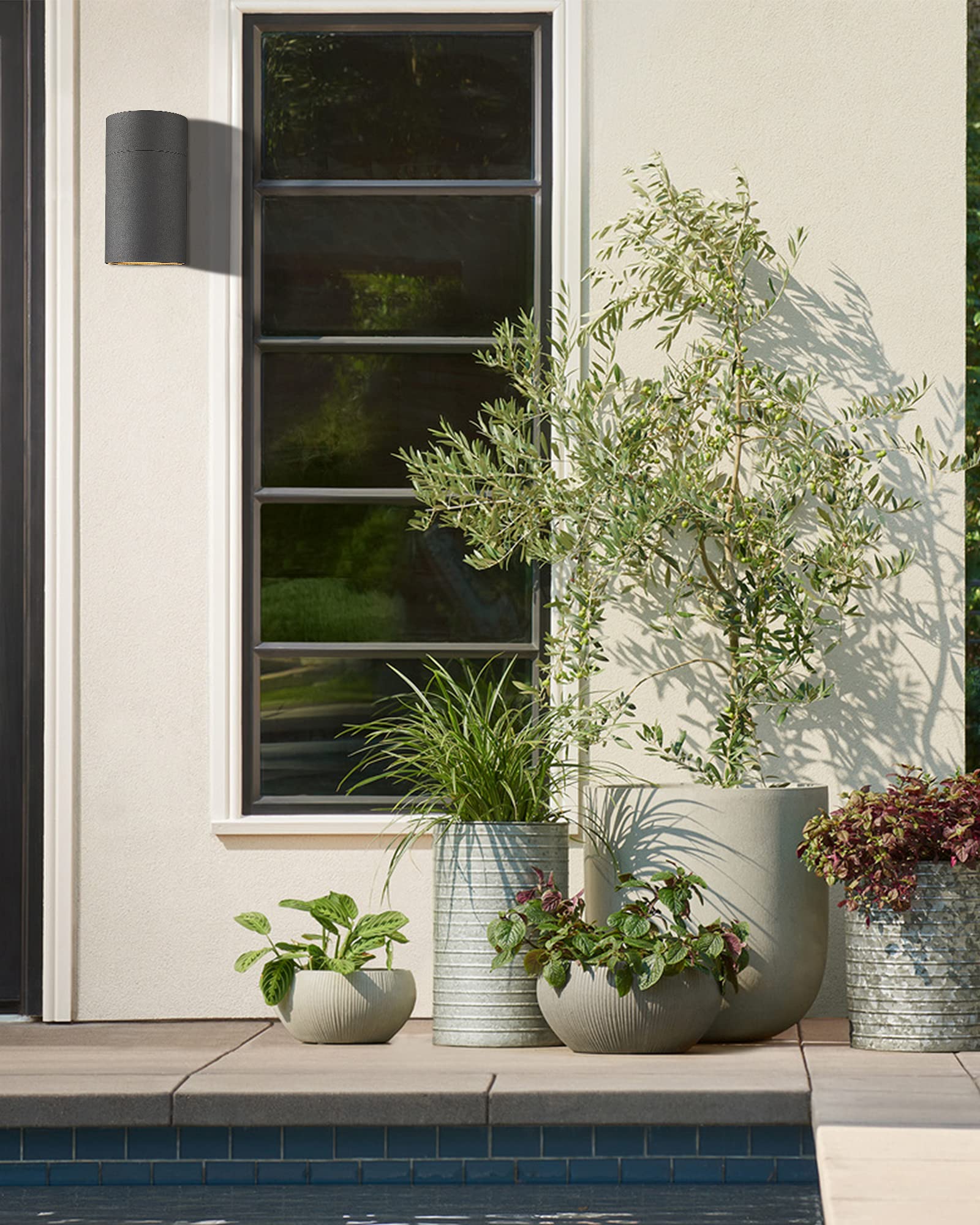 Ken & Ricky 4 Pack Dusk To Dawn Outdoor Wall Lighting, Black Porch Light, Modern Outdoor Wall Sconce With Photocell Sensor, Farmhouse Porch & Patio Lights -4 Pack