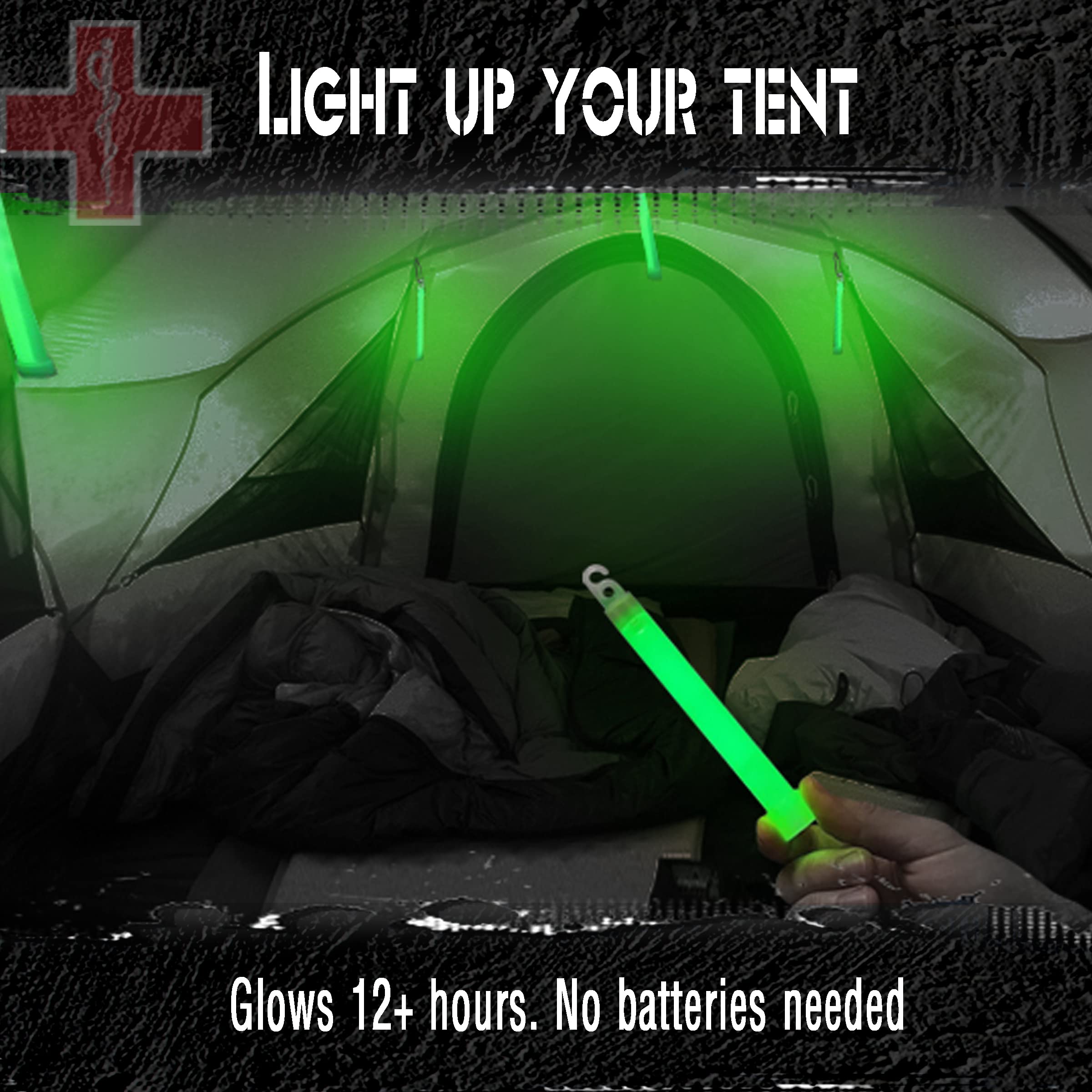 Emergency 10 Ultra Bright Green Glow Sticks - Individual Packed With Lanyard - For Camping Survival - Glow Lights For Blackouts, Hurricane And Storms- 6 Inch Chem Light Sticks With 12 Hour Duration