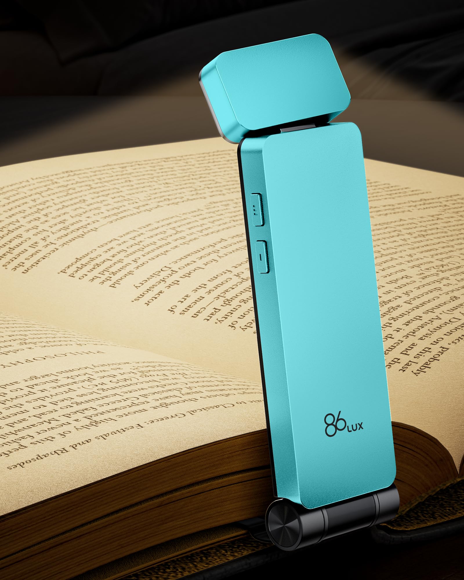 86Lux Book Light, Rechargeable Clip-On Led Reading Light For Bed & Night Use - 3 Color Temperatures With Stepless Dimming, Ultra
