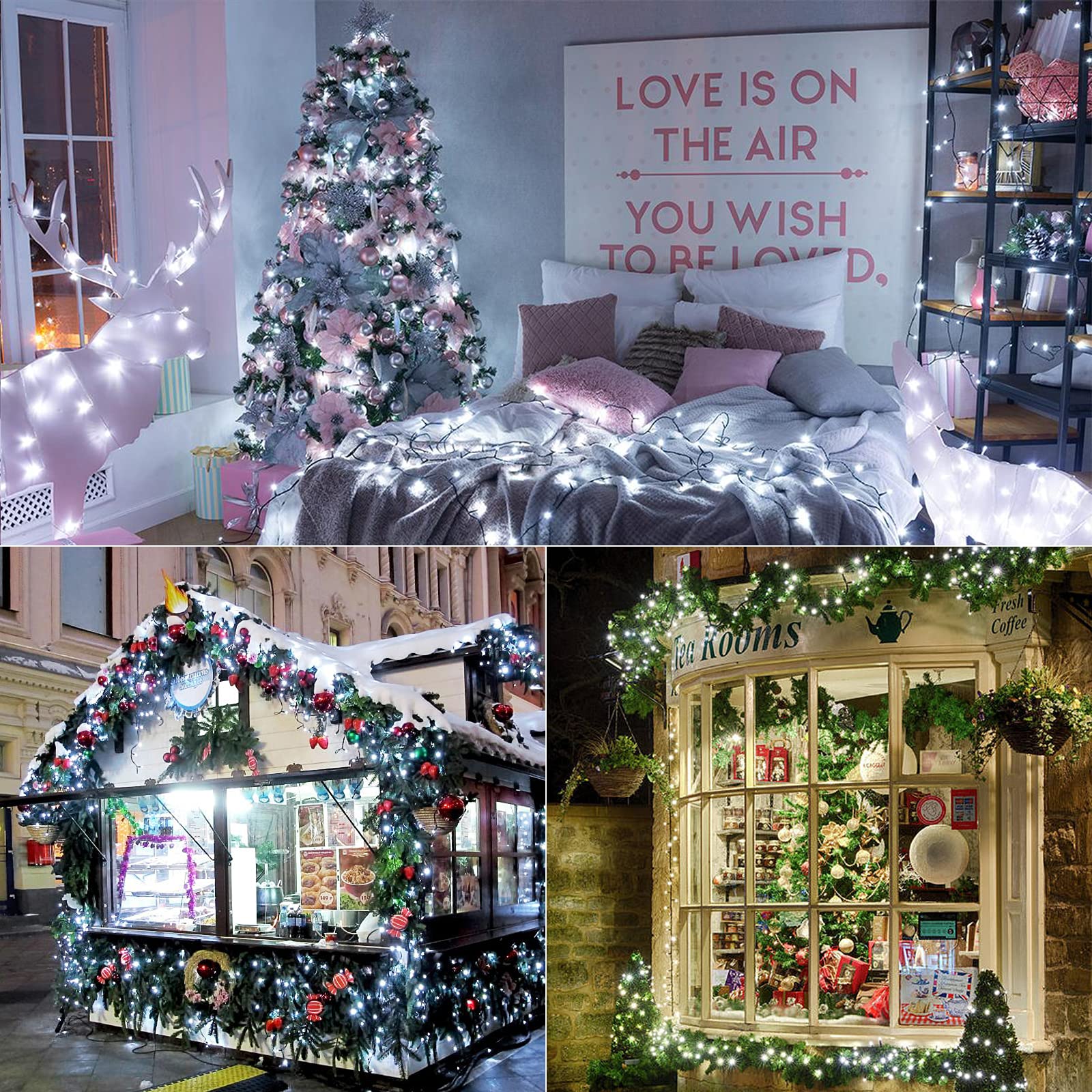 Brizled White Christmas Lights, 33Ft 100 Led 5Mm Wide Angle Gentle Twinkle Christmas String Lights, 120V Ul Certified Connectable Christmas Tree Lights Outdoor Xmas Light For Christmas Tree Party Home